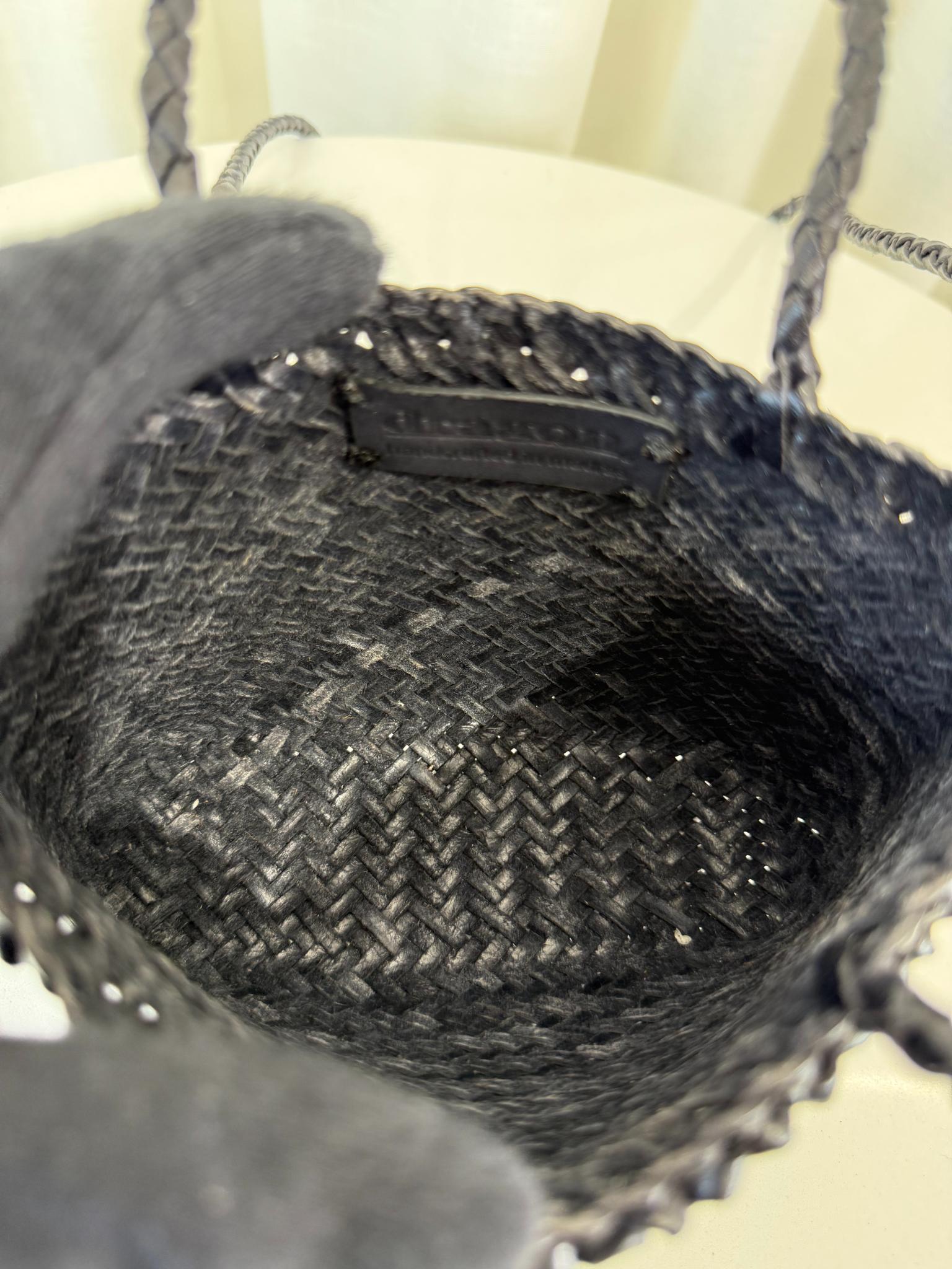 Dragon Diffusion Small Grace Leather Basket Bag