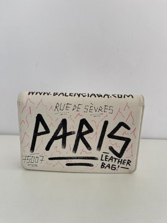 Balenciaga White And Pink BB Graffiti WOC