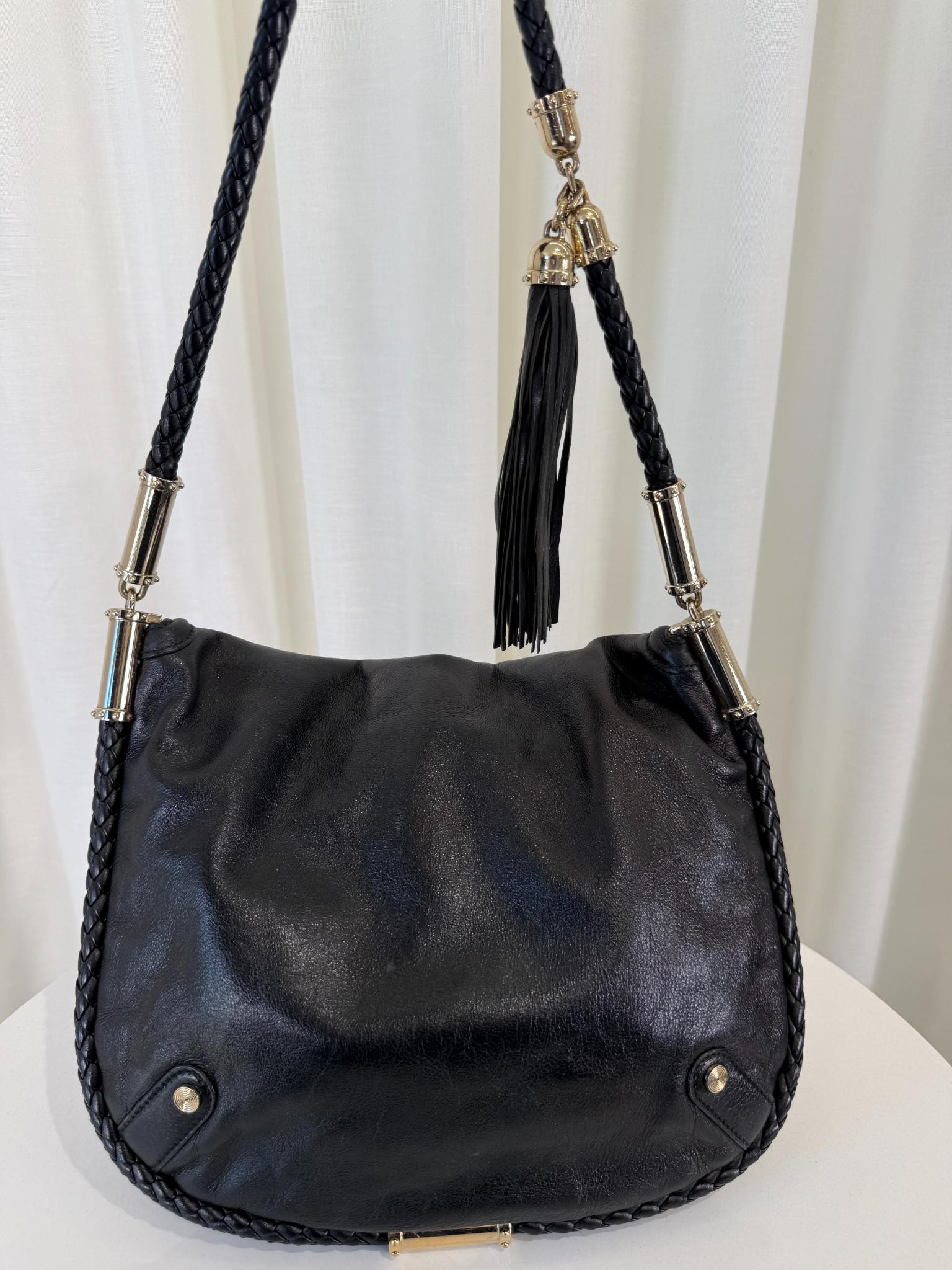 Gucci Black Leather Medium Britt Shoulder Bag