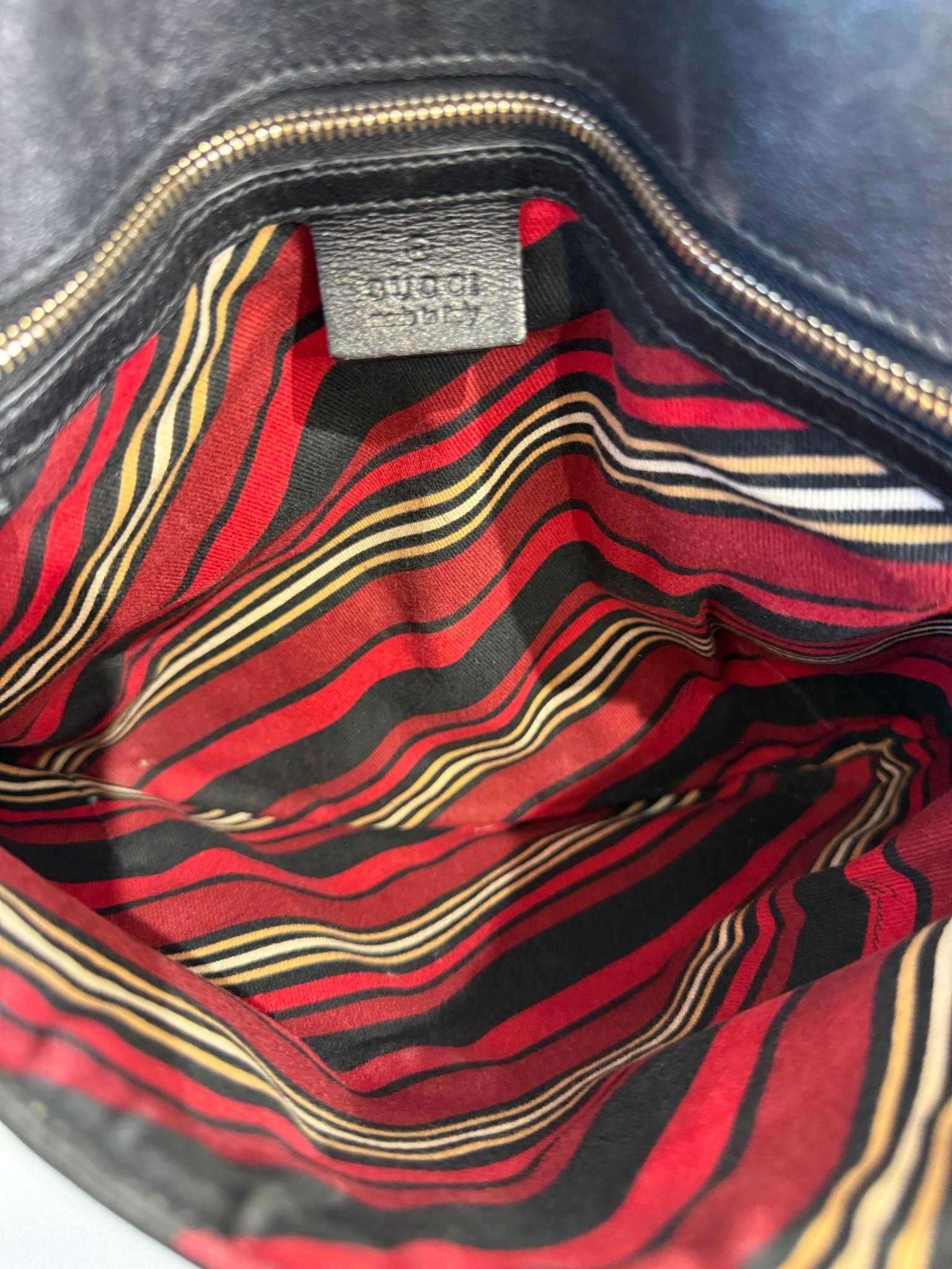 Gucci Black Leather Medium Britt Shoulder Bag