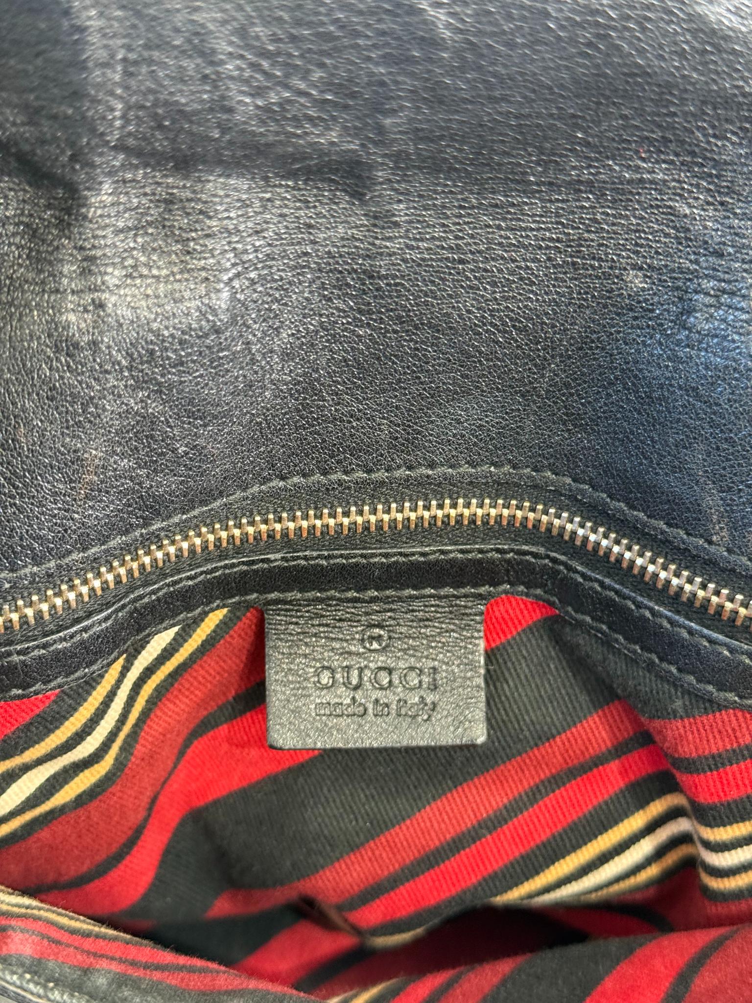 Gucci Black Leather Medium Britt Shoulder Bag