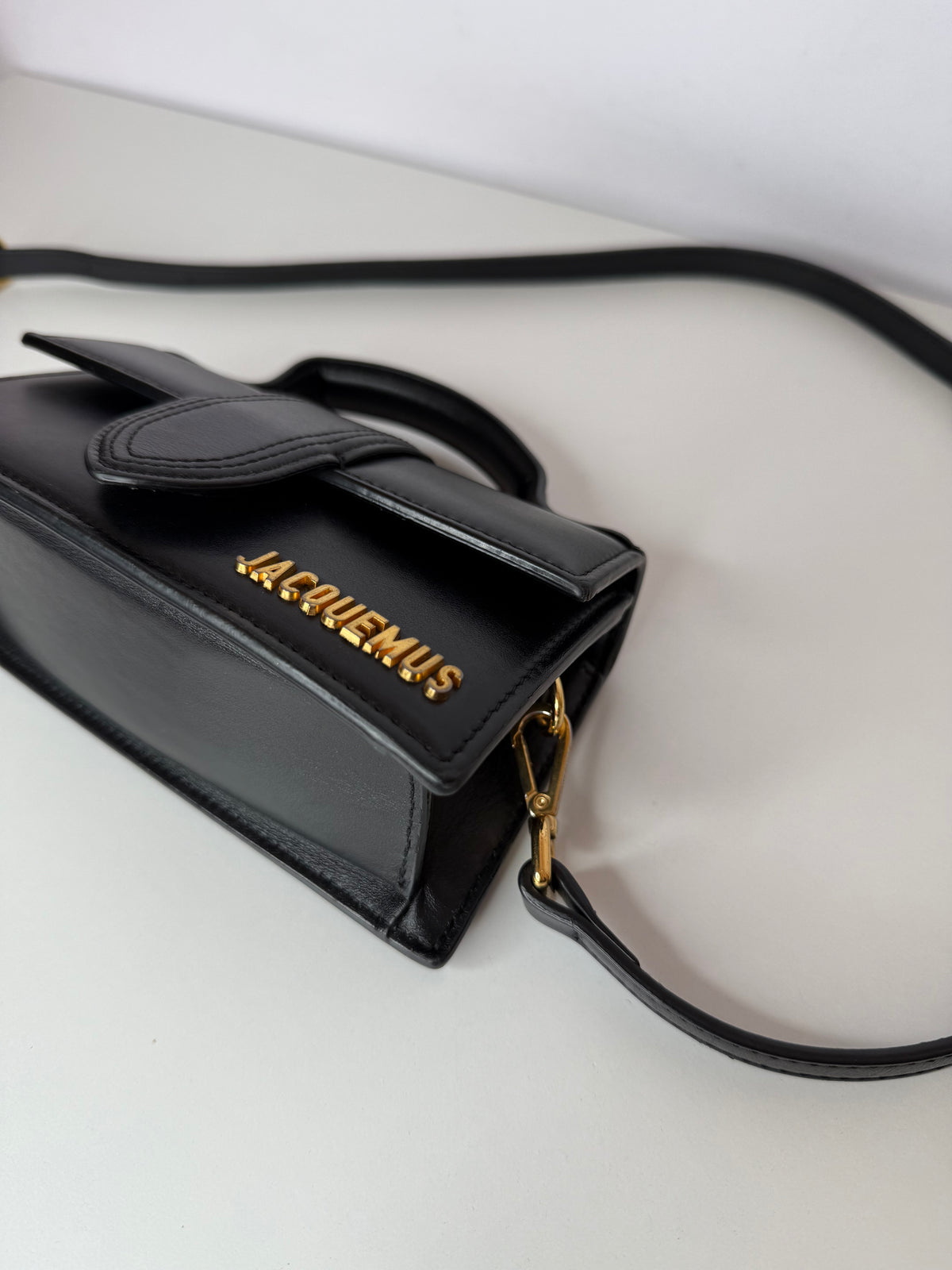 Jacquemus Le Bambino Black Leather Crossbody Bag