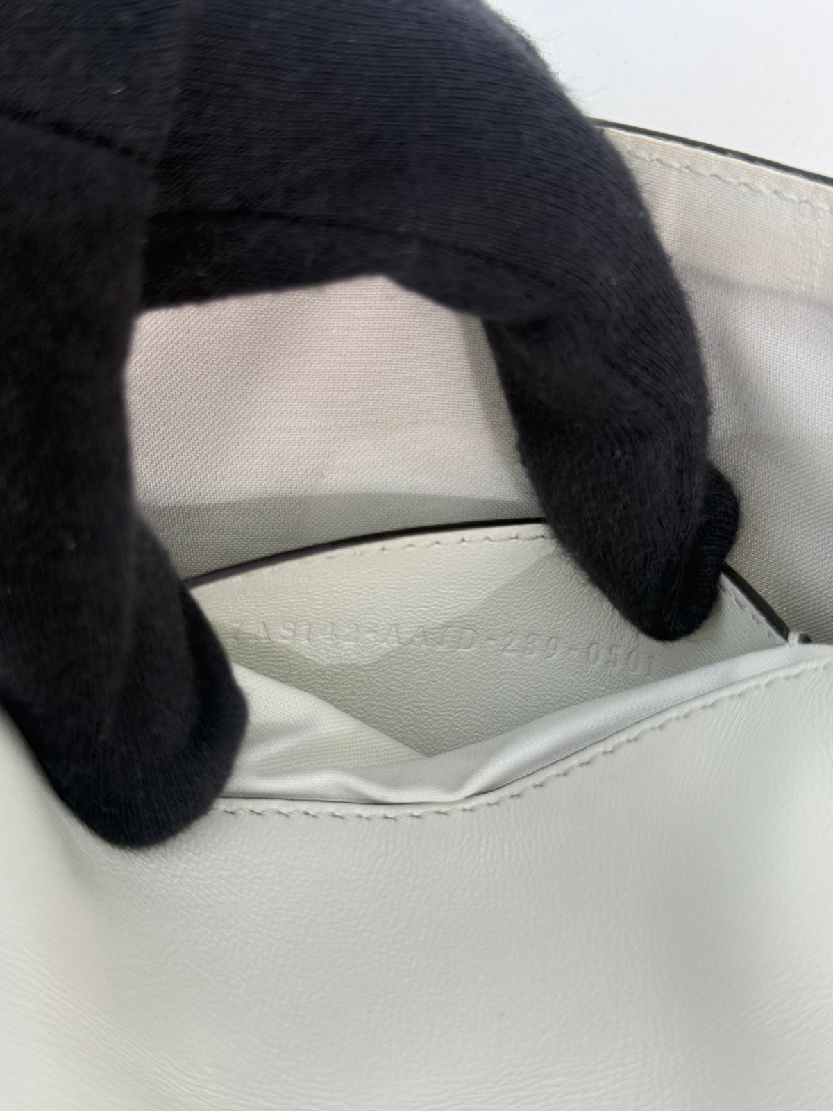 Fendi Nappa FF White Embossed Mini Baguette