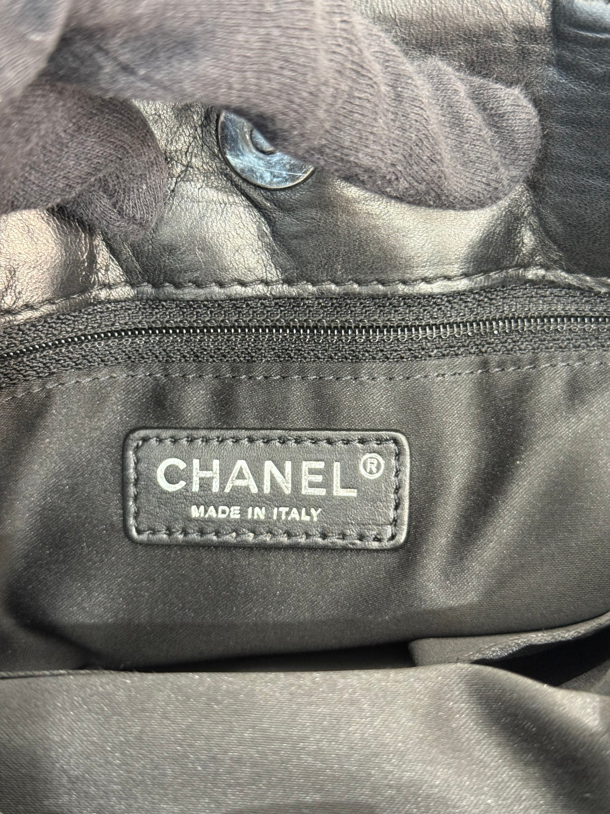 Chanel Black Lambskin Double-Sided Flap Accordion Tote