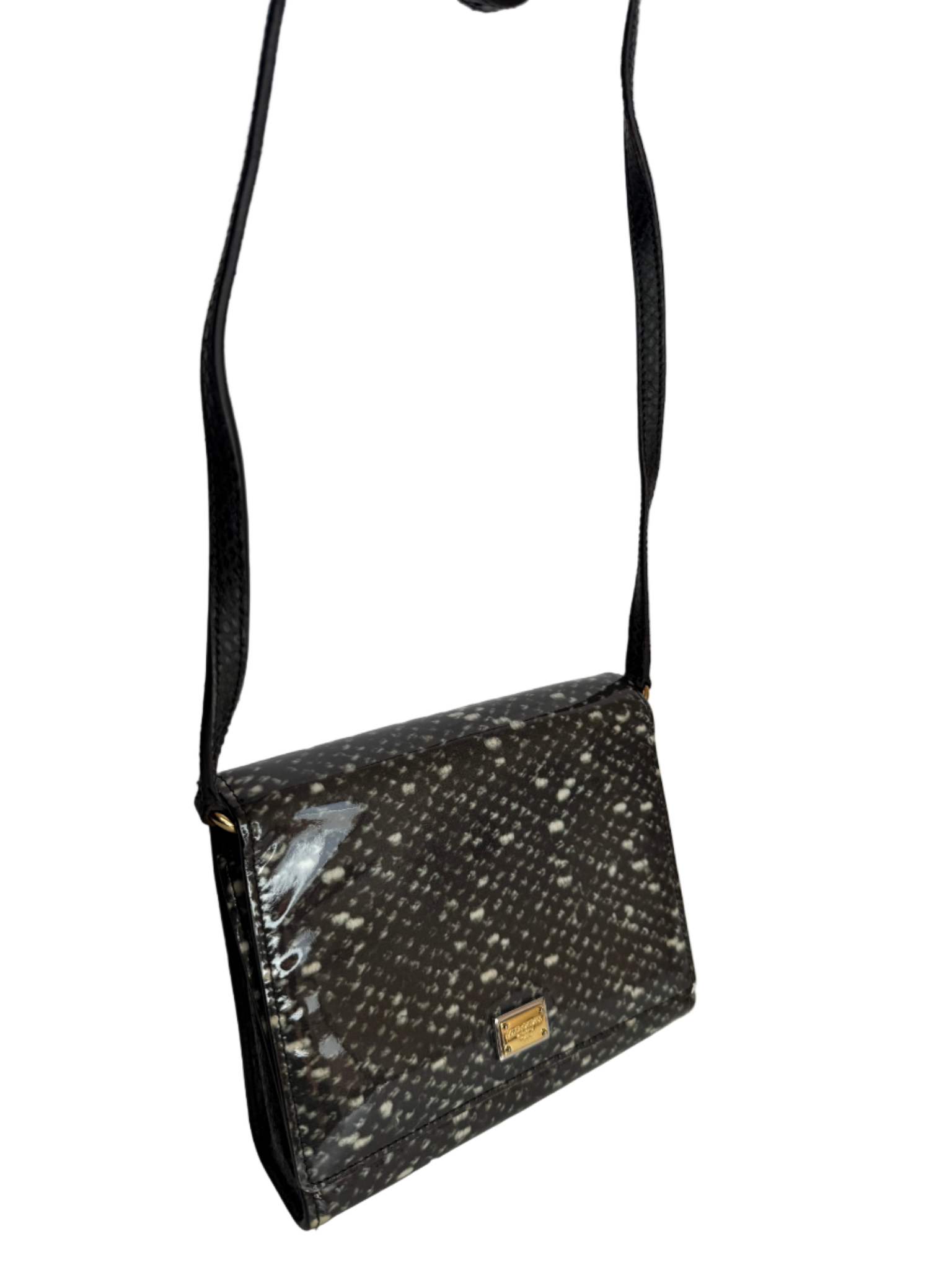 Dolce Gabbana Patent Leather Crossbody Bag