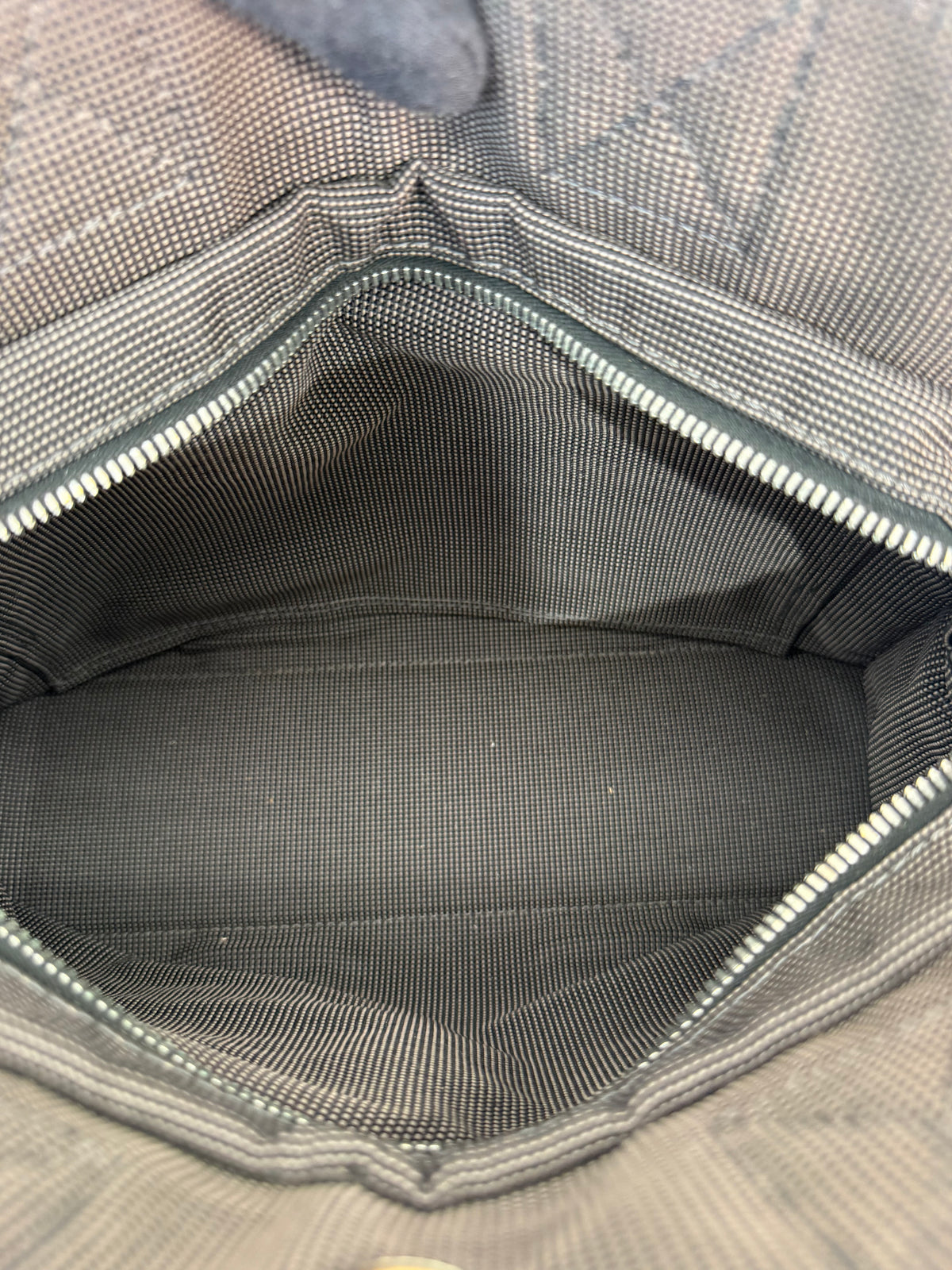Hermès Black/Grey Canvas Herline PM Tote Bag