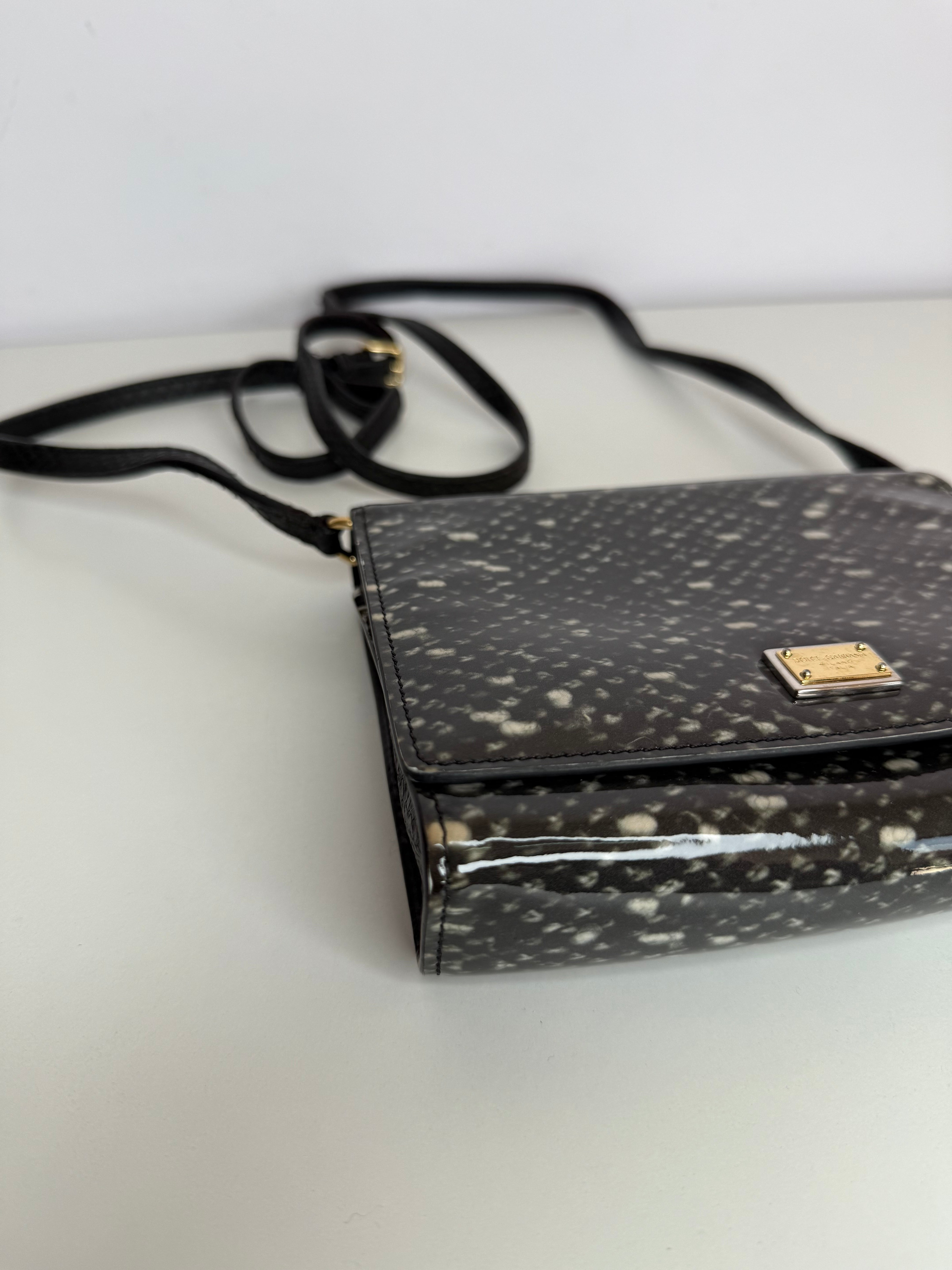 Dolce Gabbana Patent Leather Crossbody Bag