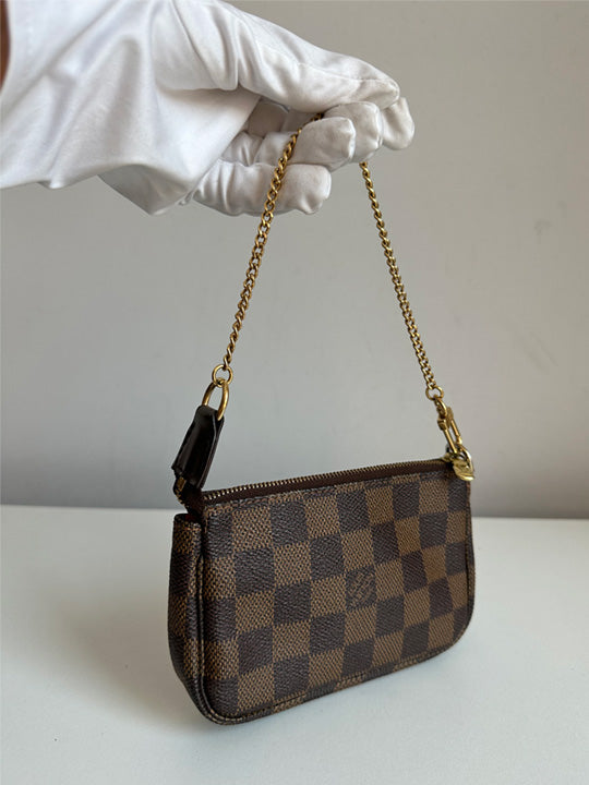 Louis Vuitton Mini Pochette Accessoires Damier Ebene Canvas