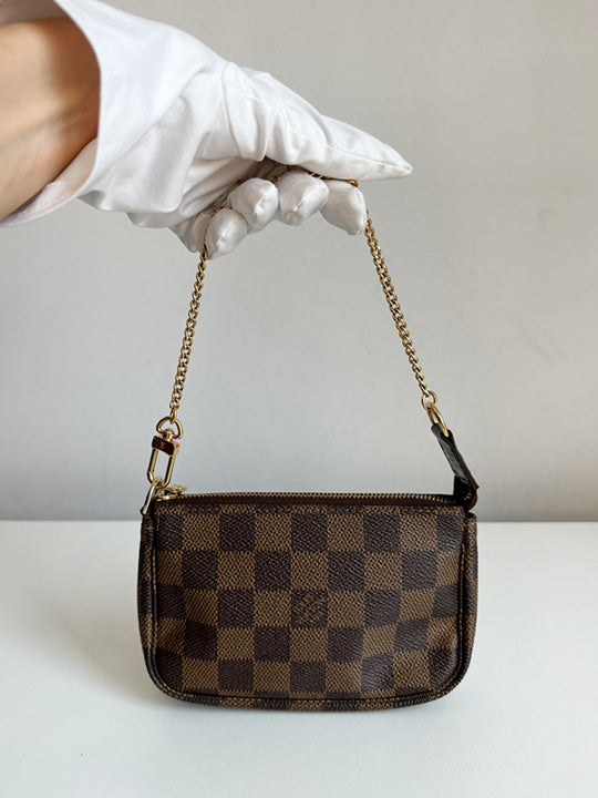 Louis Vuitton Mini Pochette Accessoires Damier Ebene Canvas