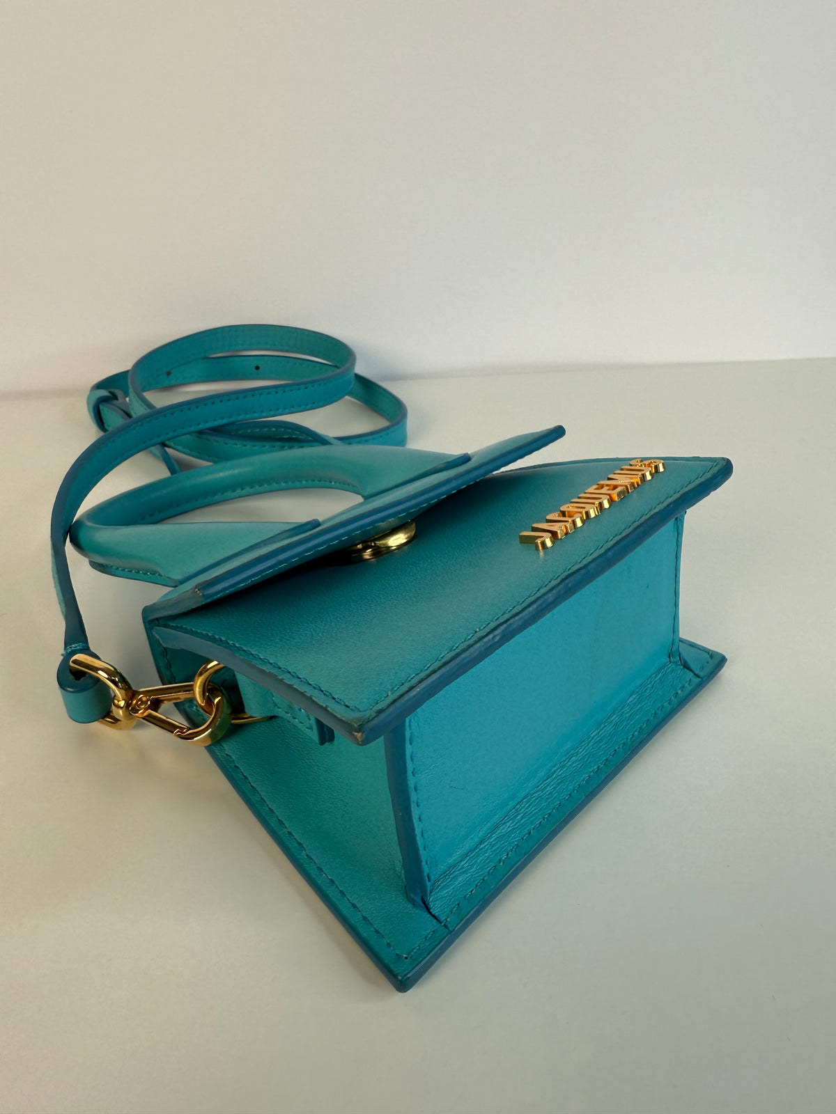 Jacquemus Le Chiquito Mini Turquoise Leather Bag
