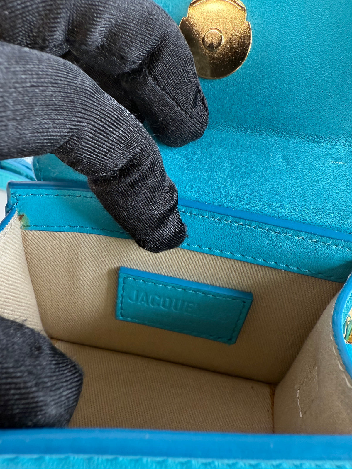 Jacquemus Le Chiquito Mini Turquoise Leather Bag
