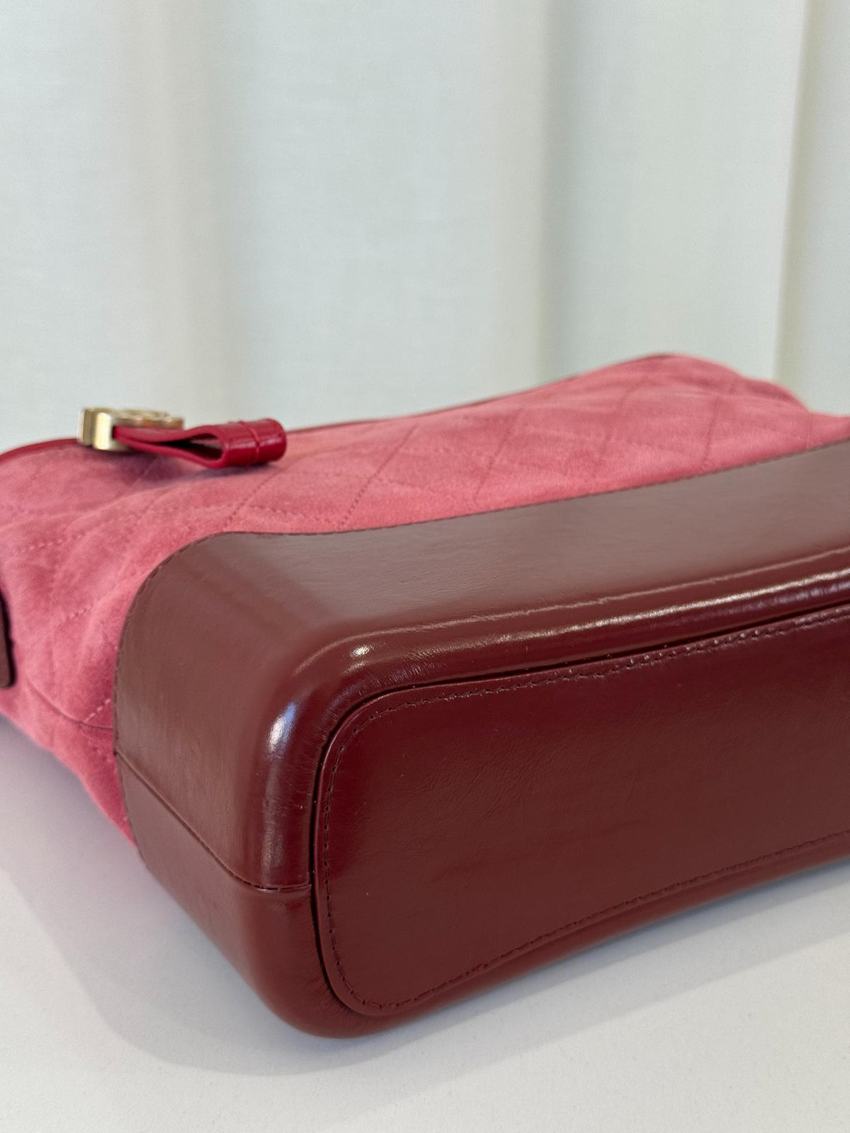 Chanel Medium Gabrielle Red Suede/Leather Hobo Bag