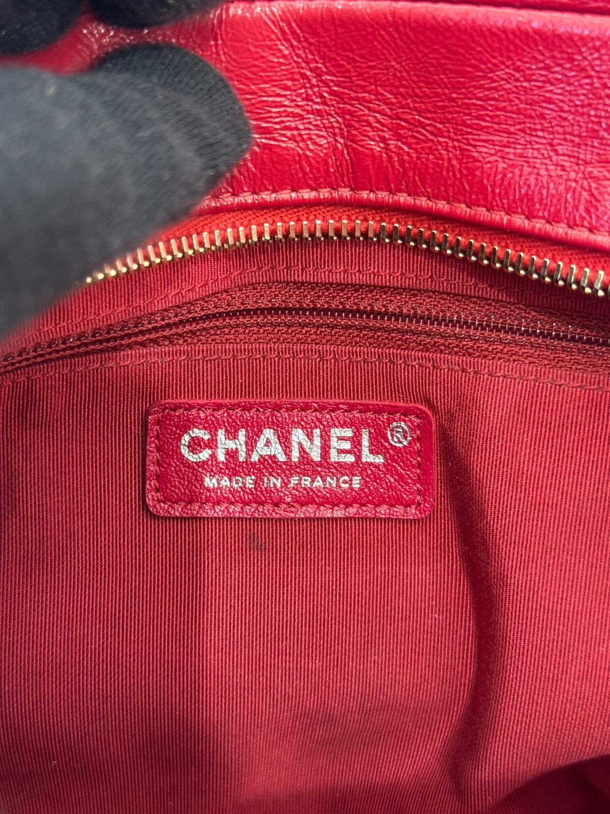 Chanel Medium Gabrielle Red Suede/Leather Hobo Bag