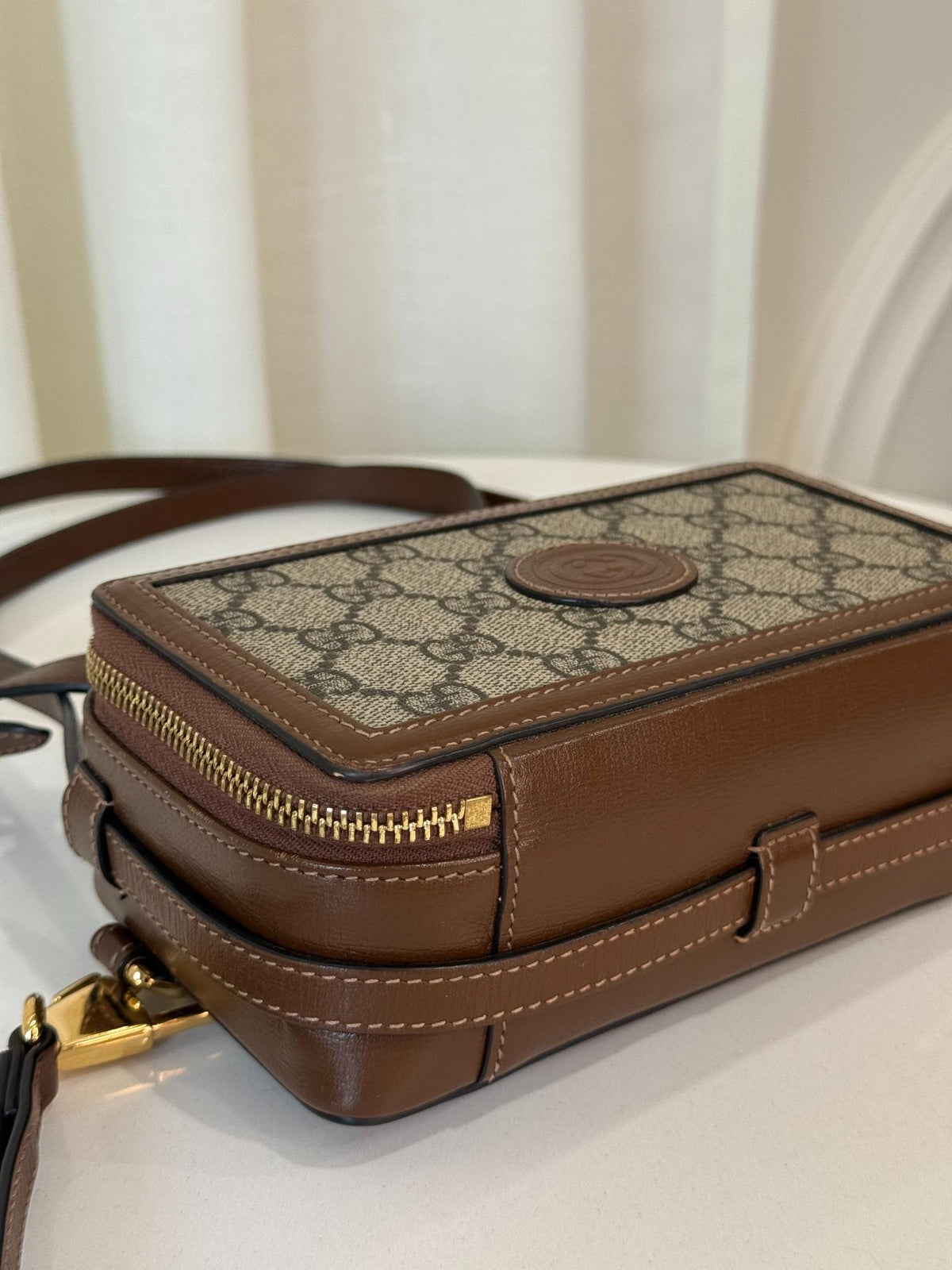 Gucci GG Supreme Mini Retro Interlocking G Crossbody Bag