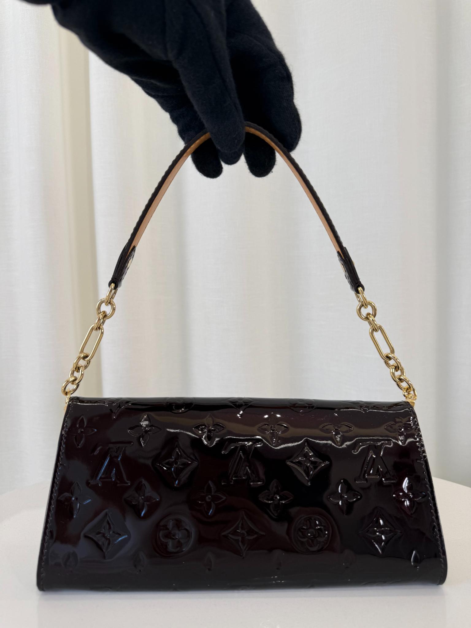 Louis Vuitton Amarante Monogram Vernis Sunset Boulevard Pochette