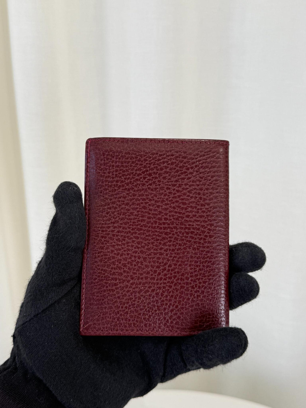 Cartier Vintage Burgundy Leather Must De Cartier Photo/Card Holder