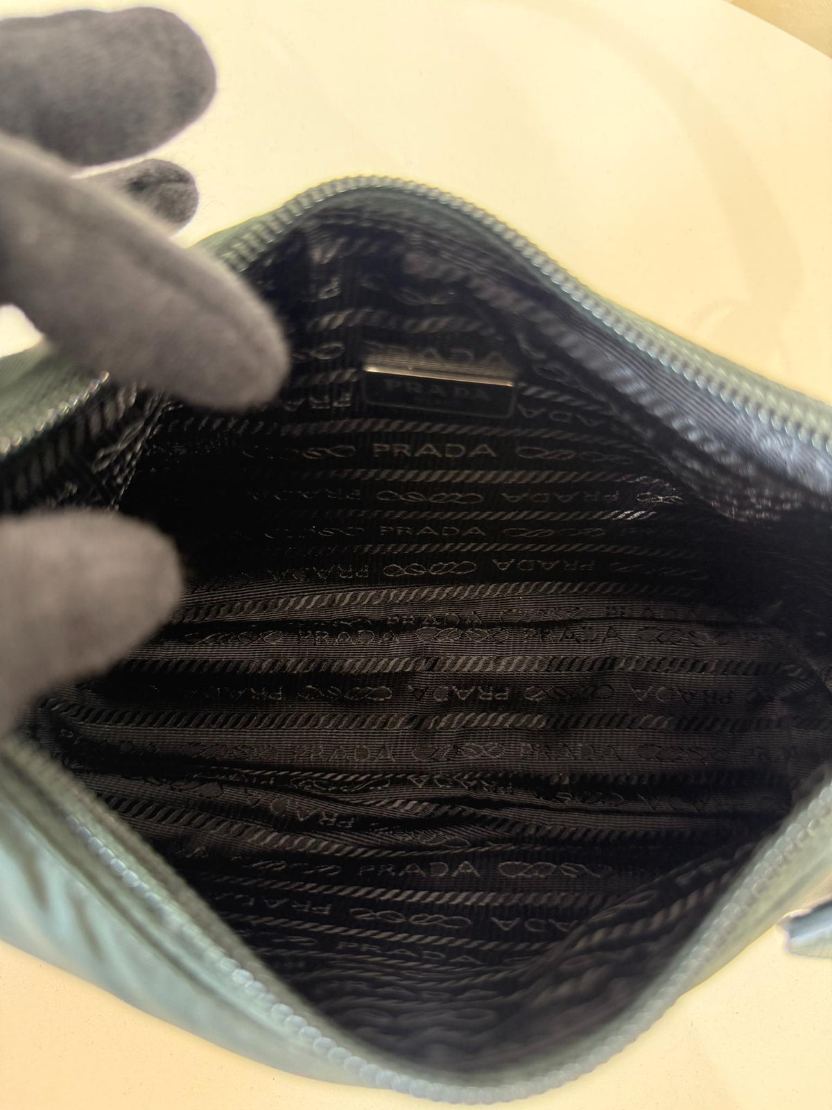 Prada Re-Edition 2000 Re-Nylon and Saffiano Mini Bag Dark Green