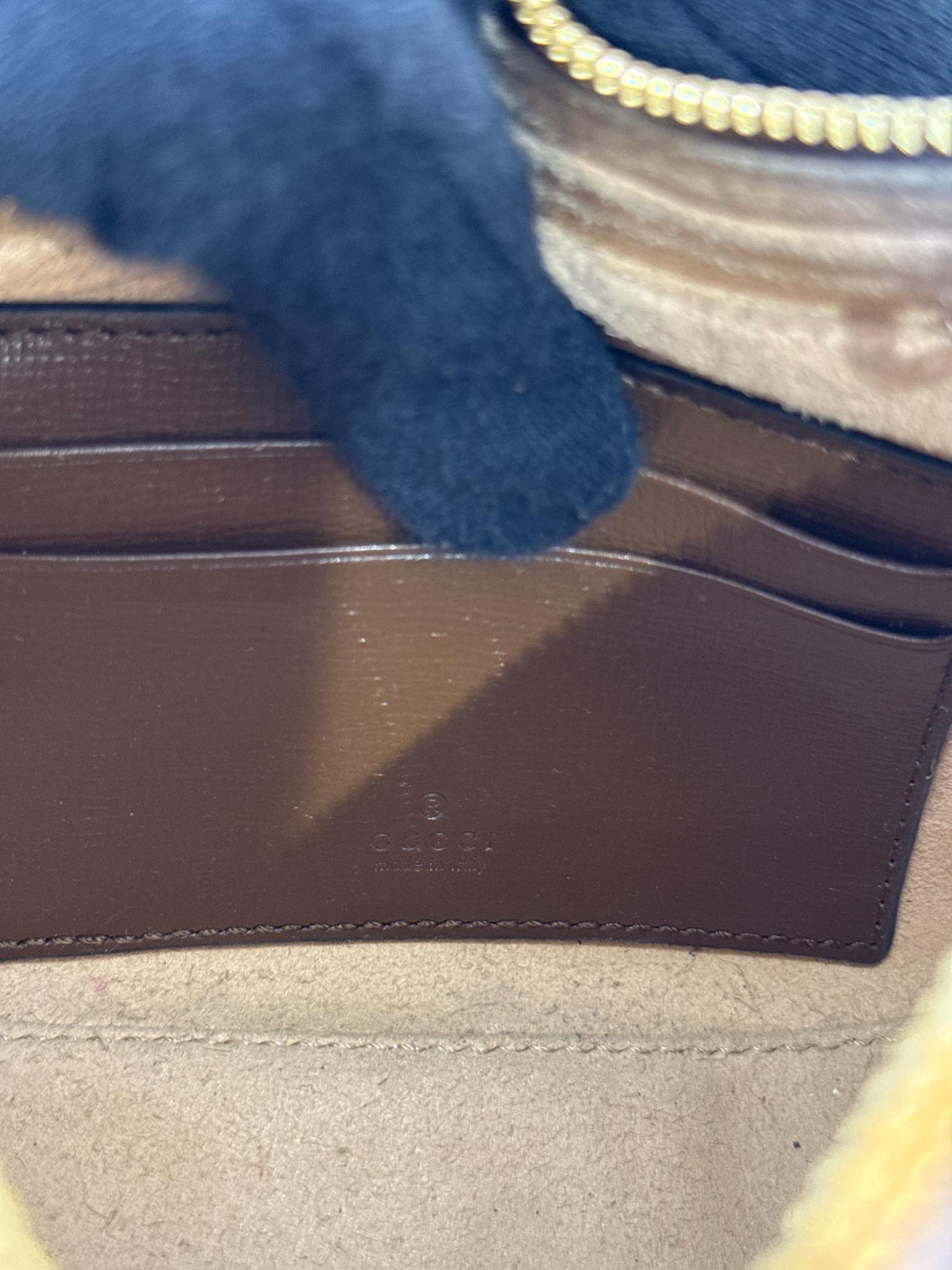 Gucci GG Supreme Beige/Ebony Half-Moon Mini Shaped Bag
