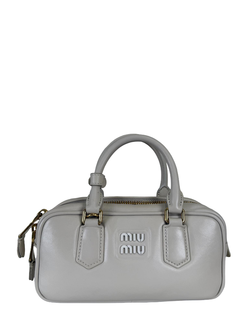 Miu Miu Arcadie Mini Arcadie Chalk White Leather Mini Bag