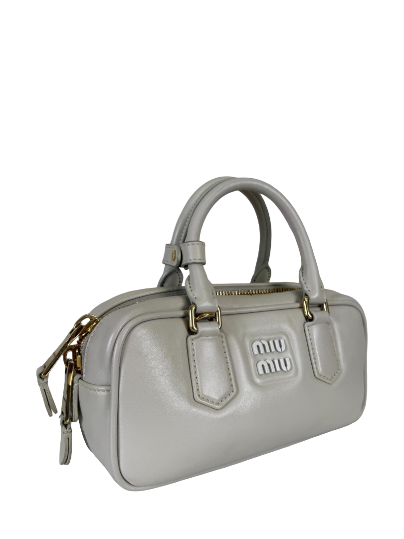 Miu Miu Arcadie Mini Arcadie Chalk White Leather Mini Bag