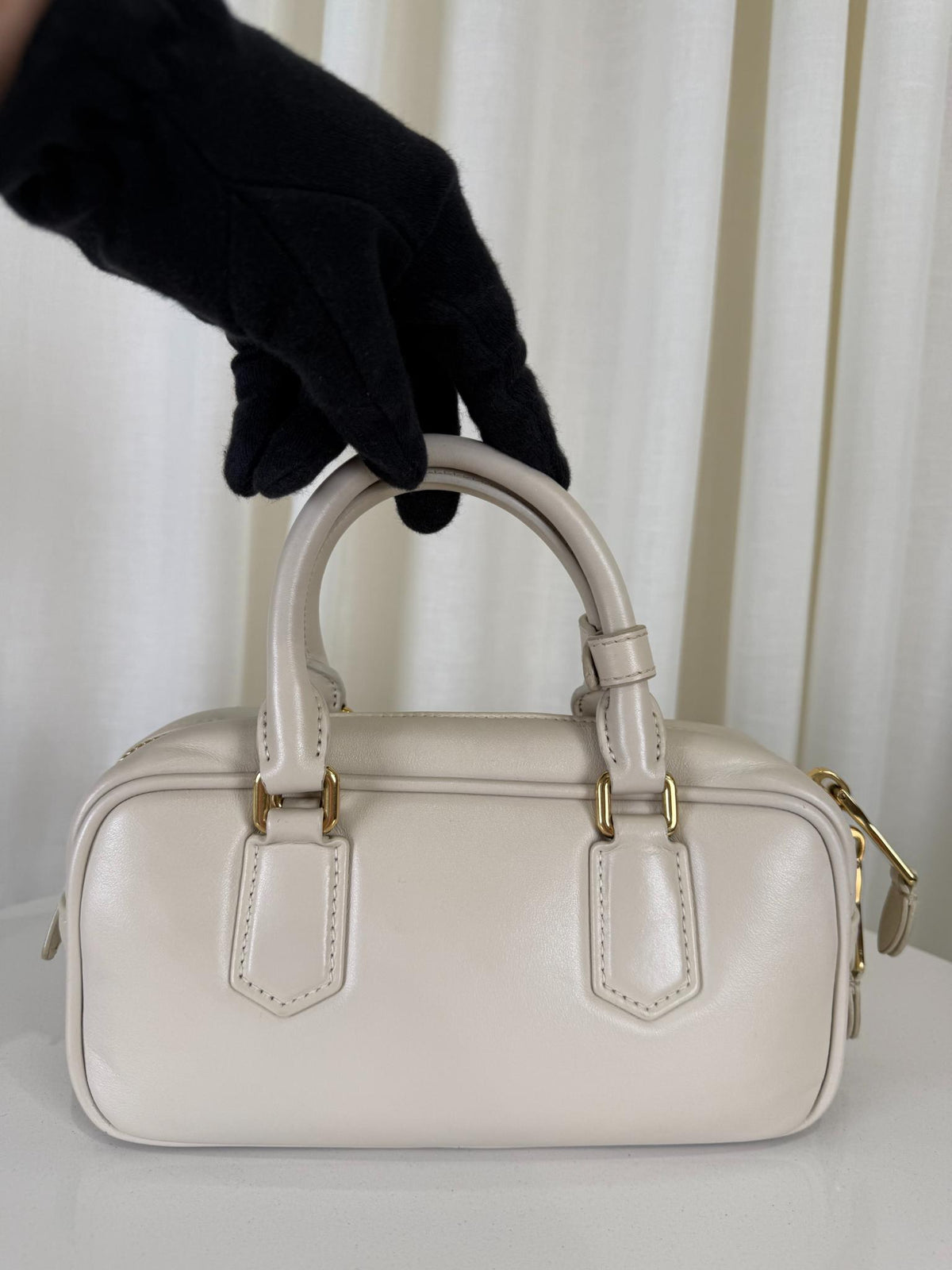 Miu Miu Arcadie Mini Arcadie Chalk White Leather Mini Bag