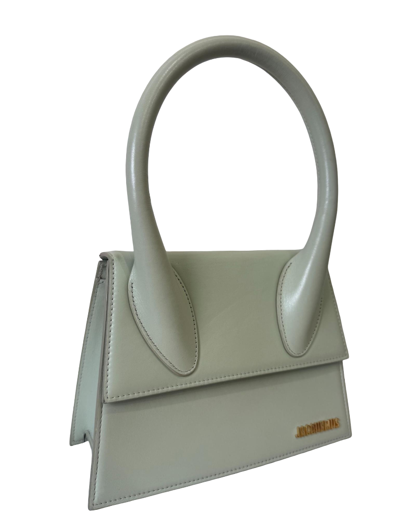 Jacquemus Le Grand Chiquito Light Green Leather Handbag