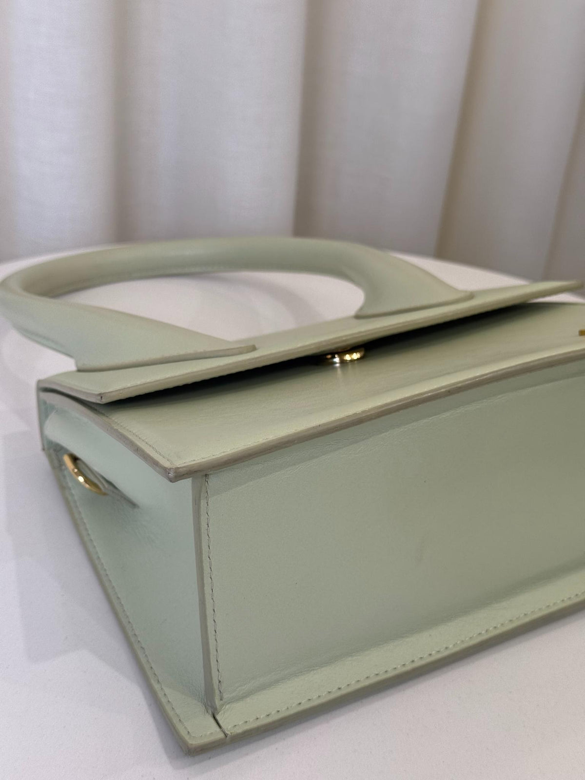 Jacquemus Le Grand Chiquito Light Green Leather Handbag