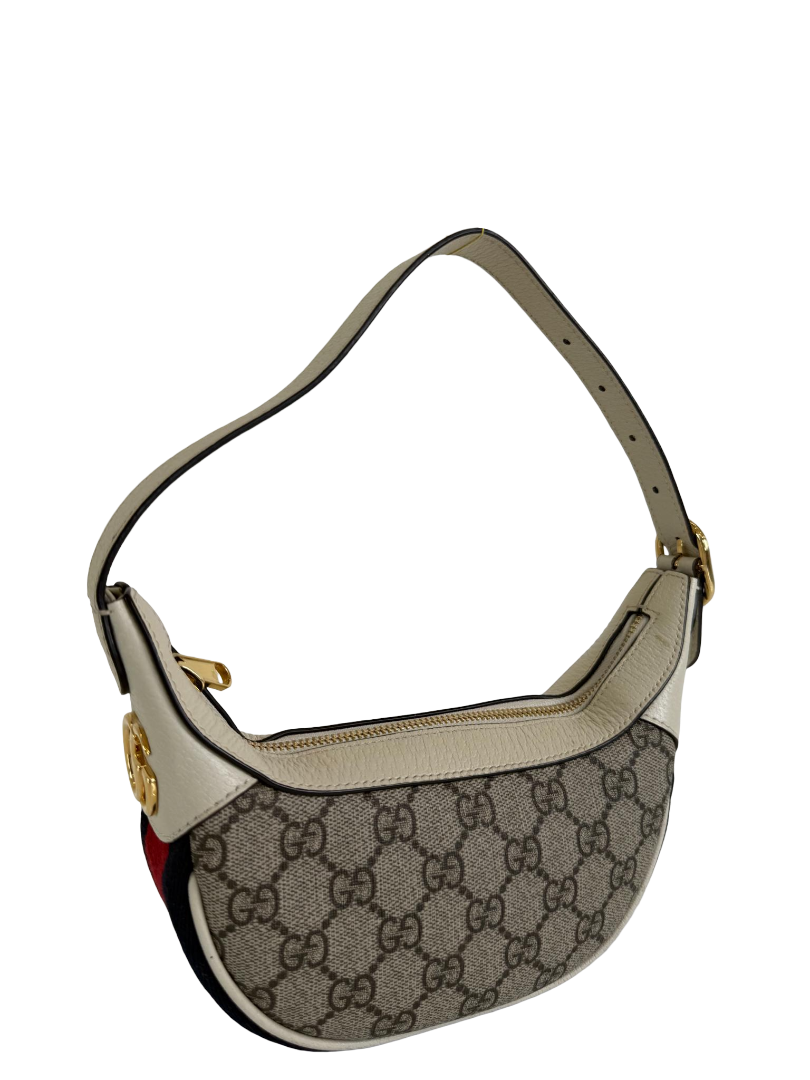 Gucci Ophidia Beige/White GG Supreme Canvas Mini