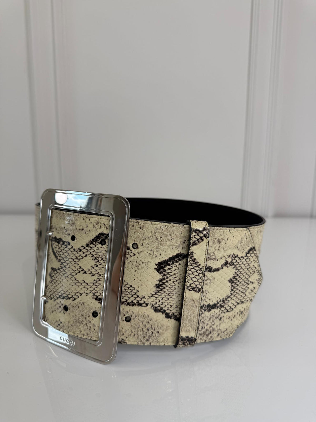 Gucci Python Leather Lunar New Year Wide Belt