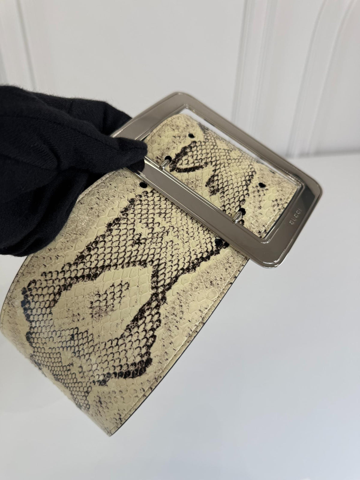 Gucci Python Leather Lunar New Year Wide Belt