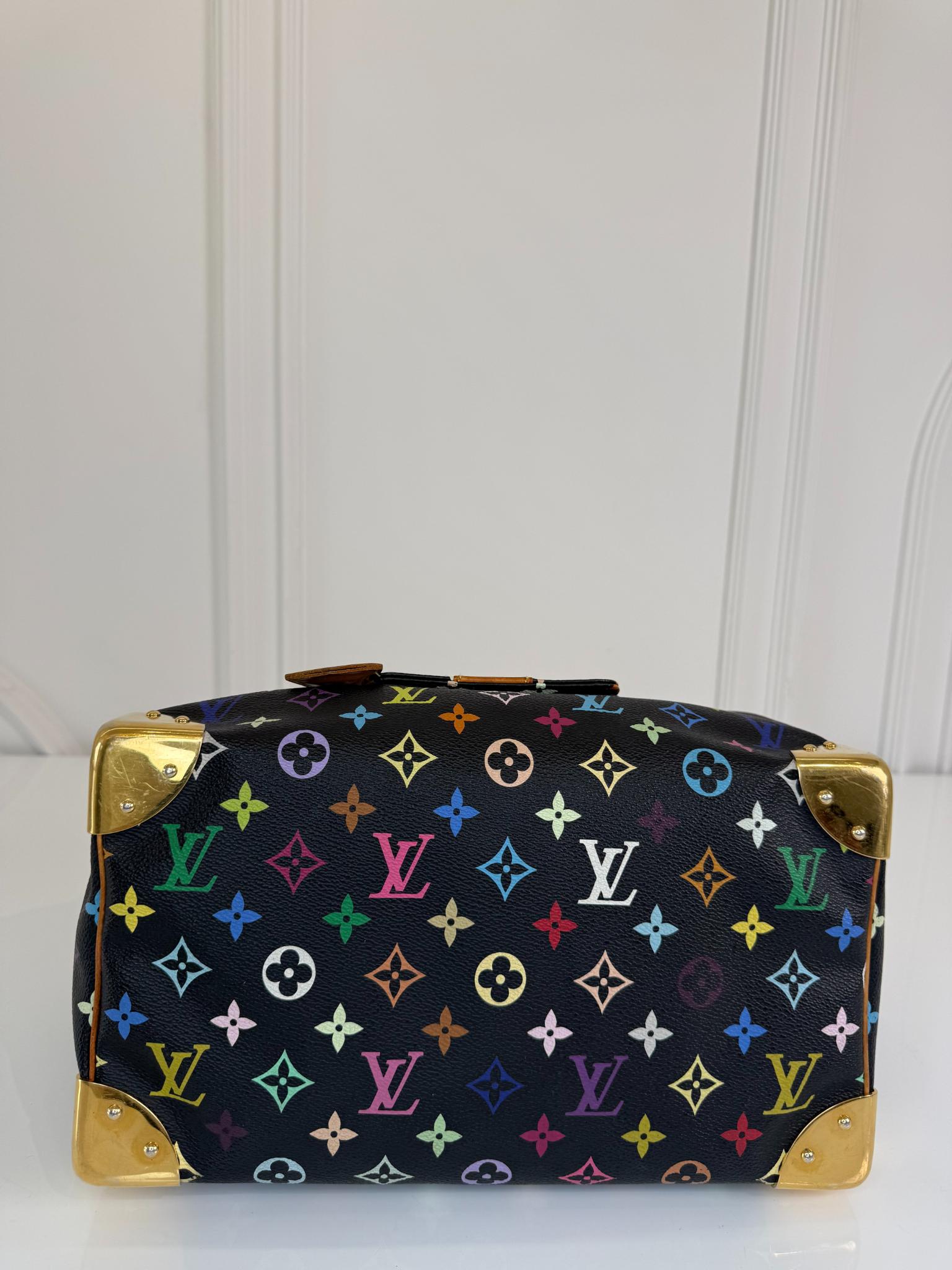 Louis Vuitton x Takashi Murakami Speedy 30 Black Monogram Multicolore