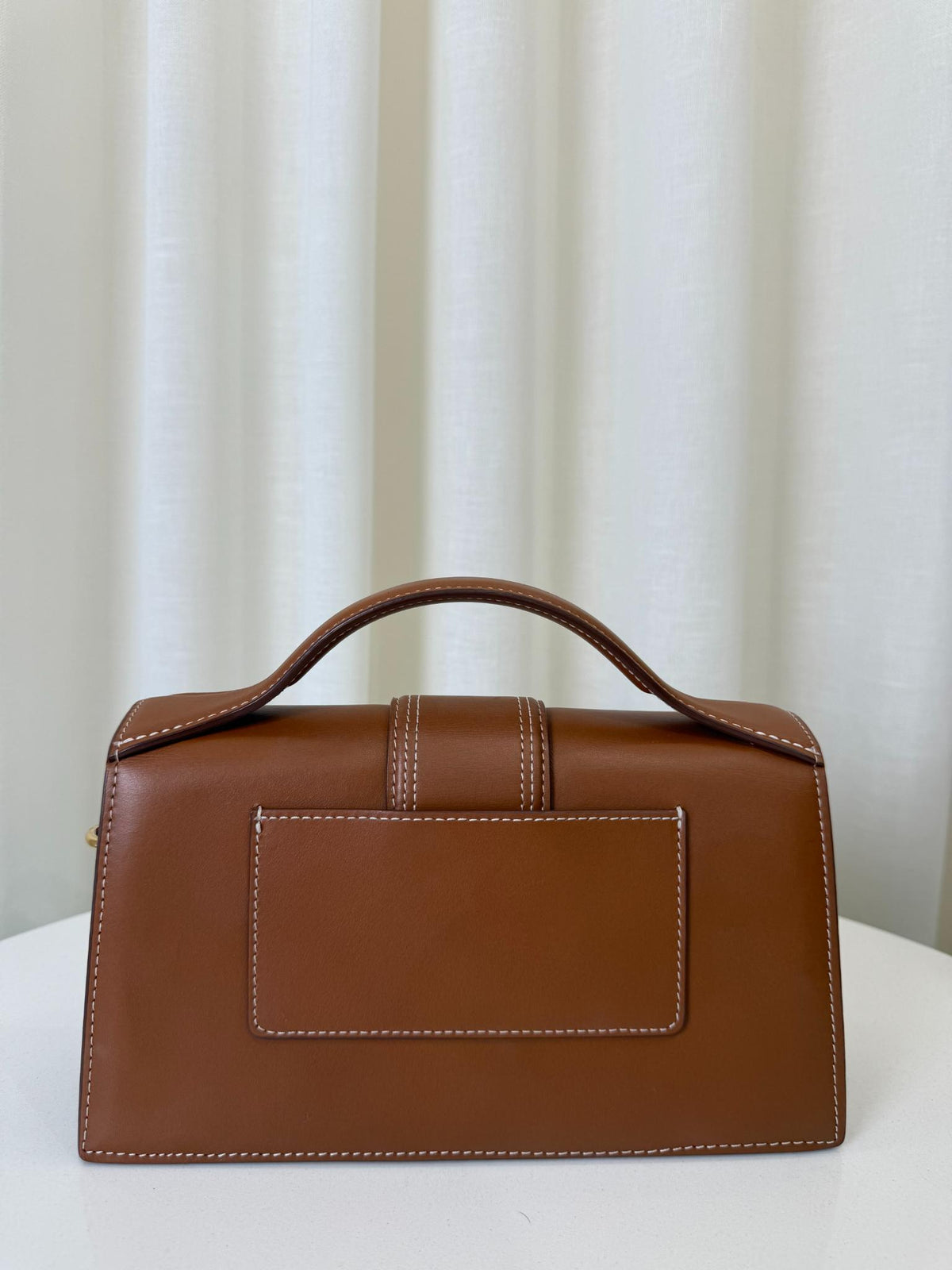 Jacquemus Le Grand Bambino Brown Smoth Calfskin Top Handle Bag