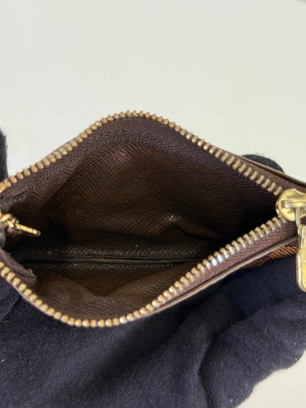 Louis Vuitton Key Pouch Damier Ebene Canvas