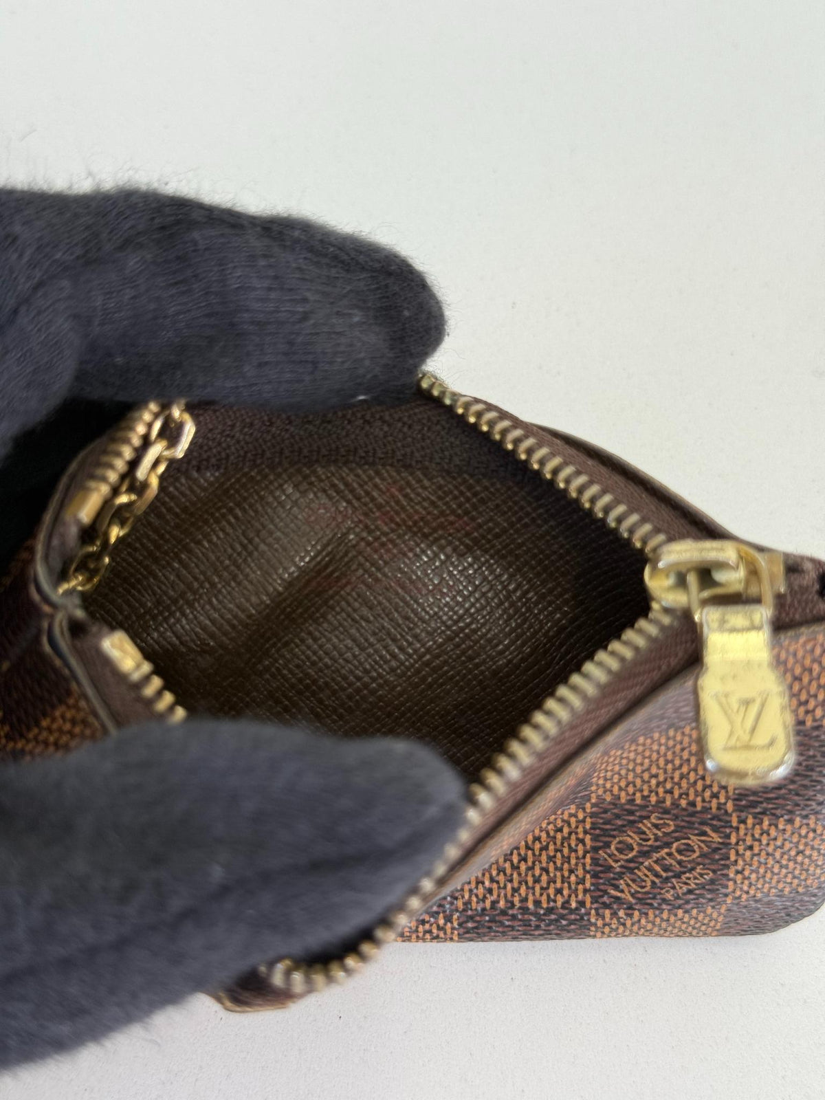 Louis Vuitton Key Pouch Damier Ebene Canvas