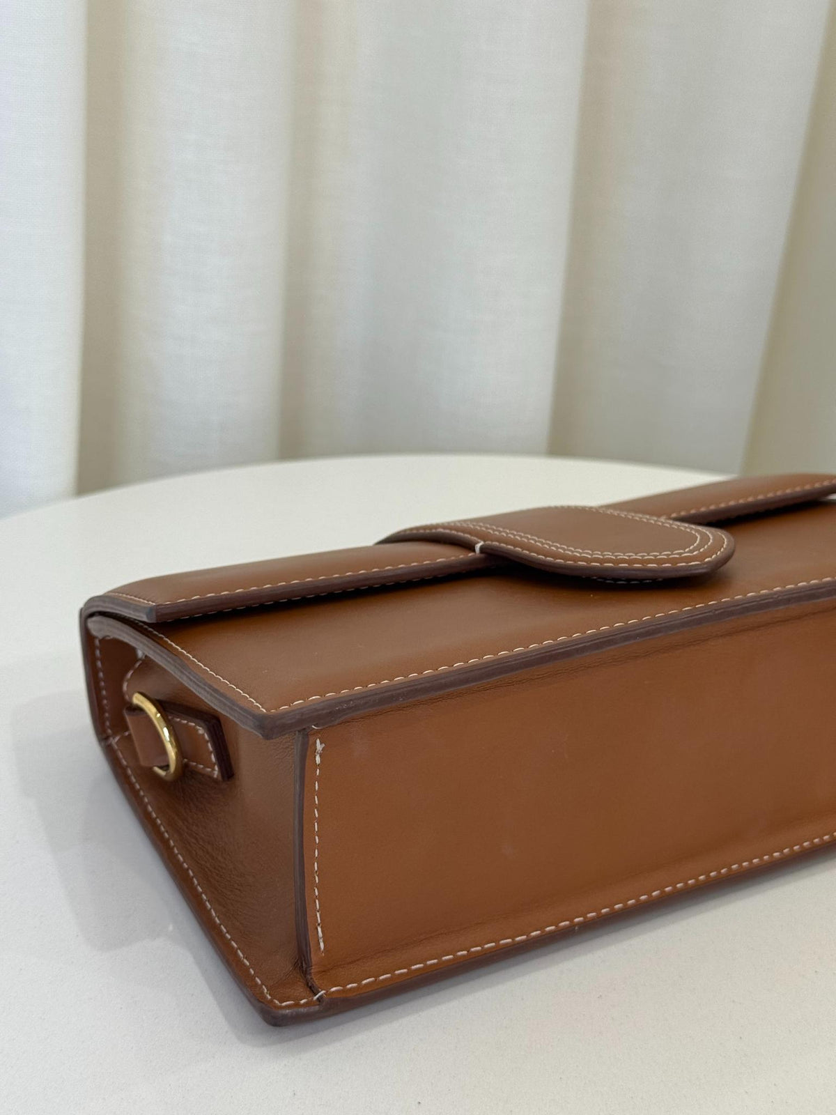 Jacquemus Le Grand Bambino Brown Smoth Calfskin Top Handle Bag