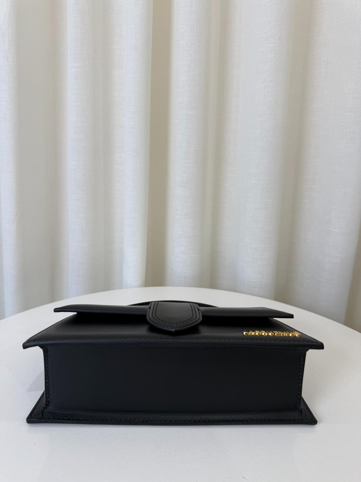 Jacquemus Le Grand Bambino Black Smoth Calfskin Top Handle Bag