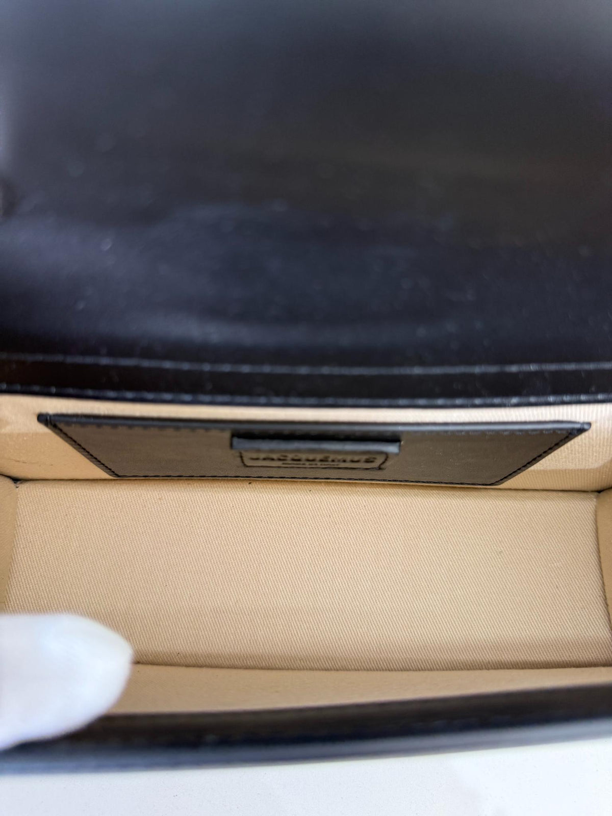 Jacquemus Le Grand Bambino Black Smoth Calfskin Top Handle Bag