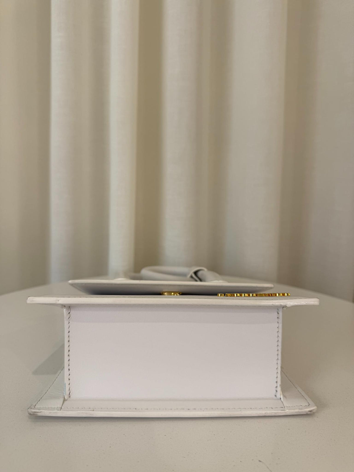 Jacquemus Le Chiquito Noeud Coiled White Leather Handbag