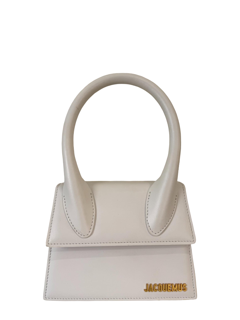 Jacquemus Le Chiquito Medium White Leather Handbag