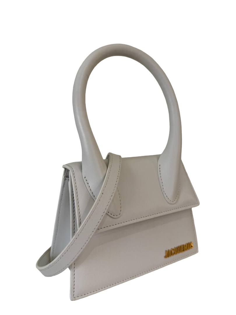Jacquemus Le Chiquito Medium White Leather Handbag