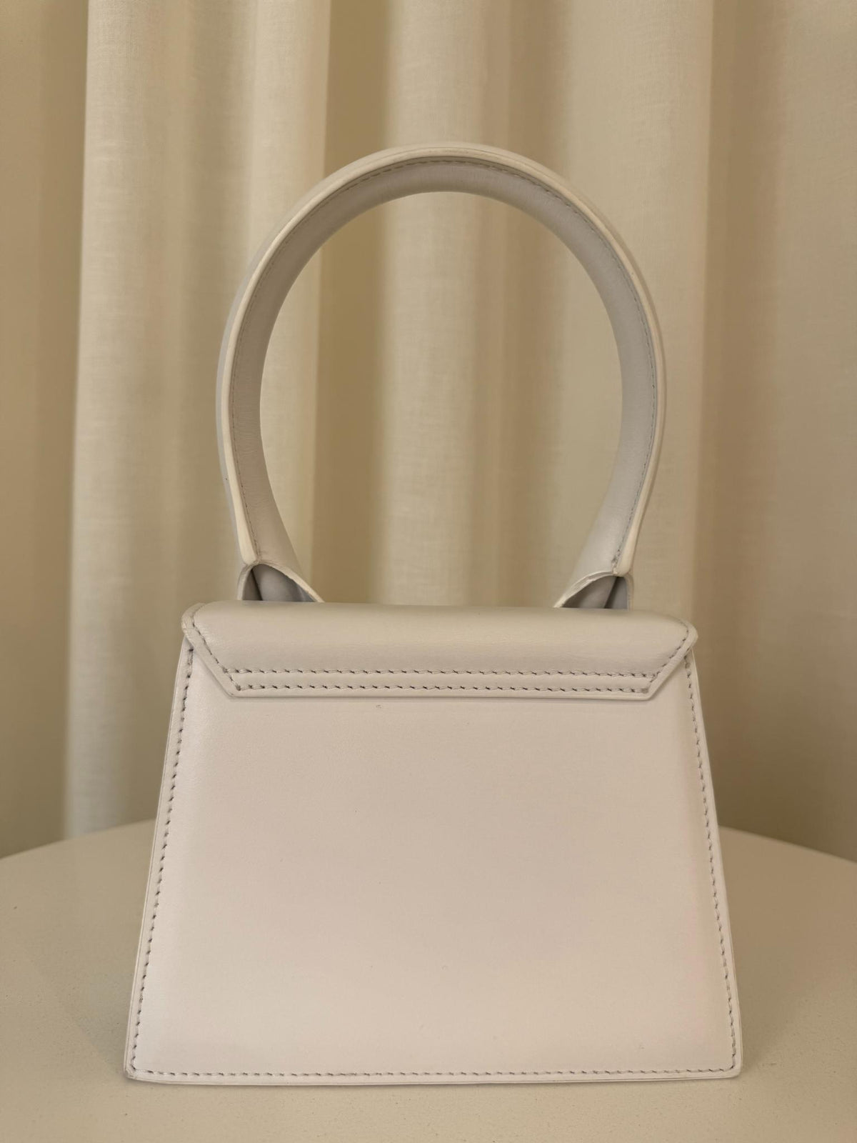 Jacquemus Le Chiquito Medium White Leather Handbag
