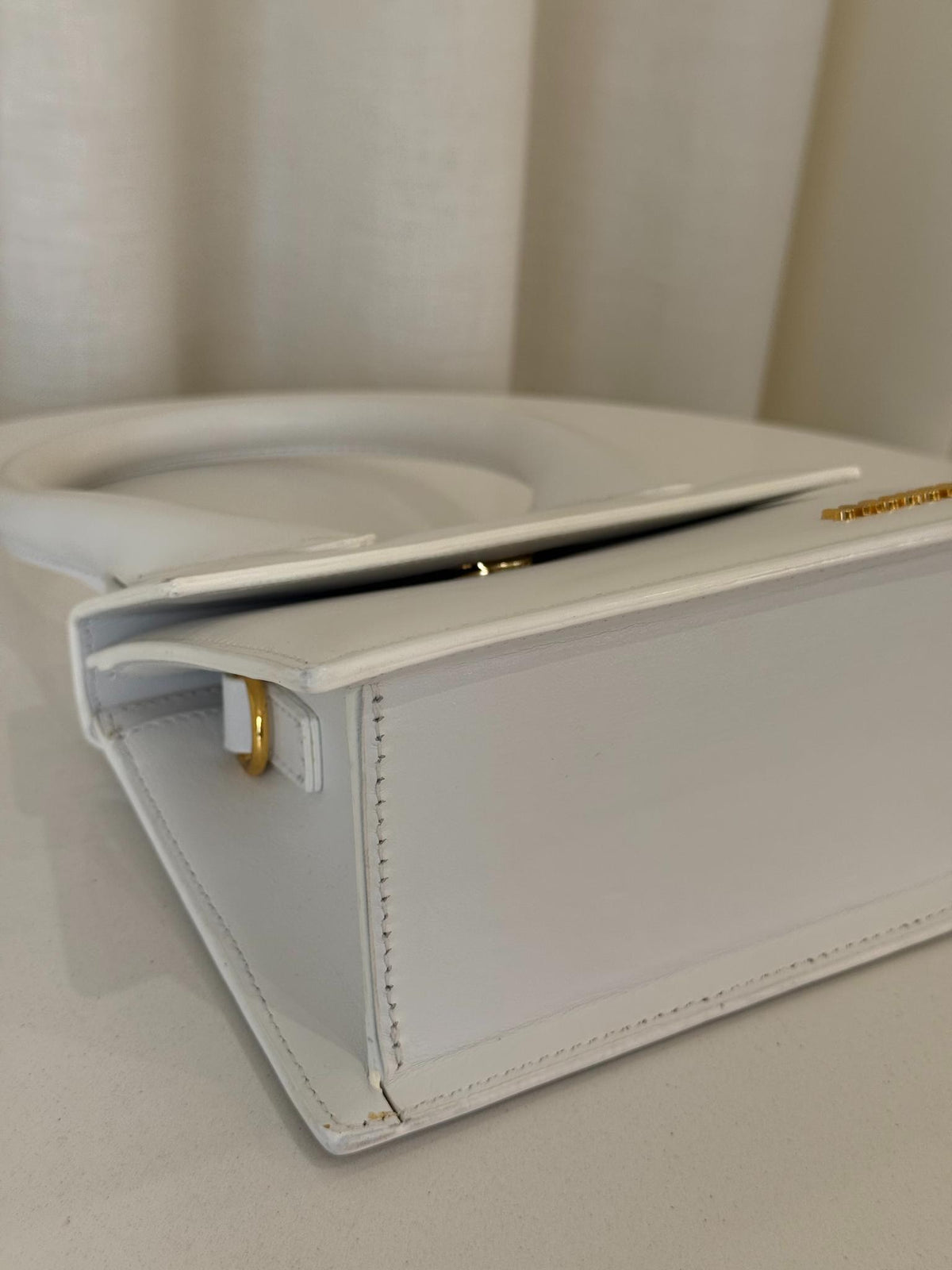 Jacquemus Le Chiquito Medium White Leather Handbag