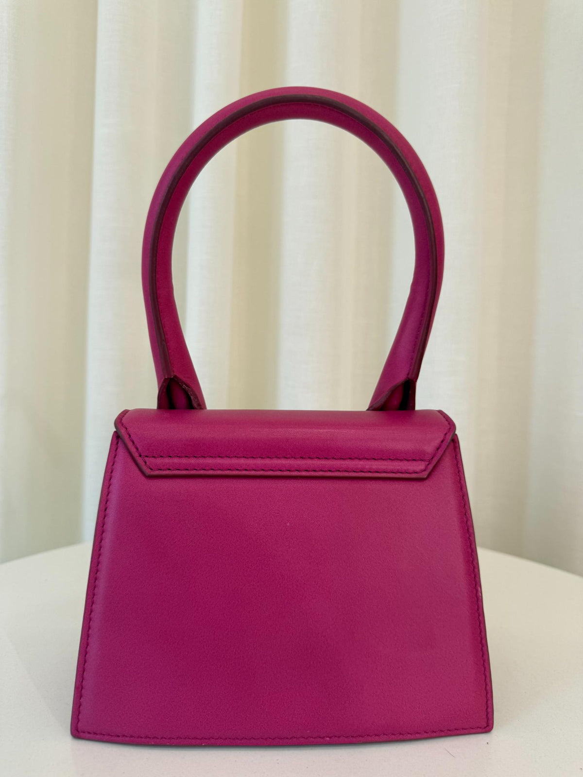 Jacquemus Le Chiquito Medium Pink Leather Handbag
