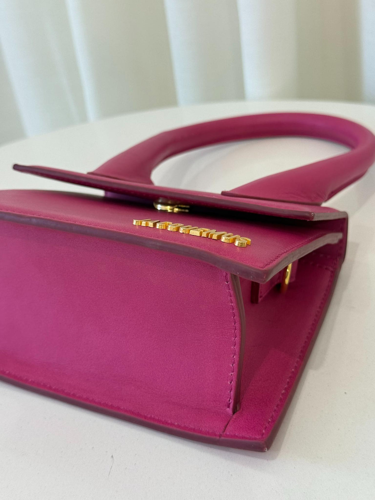 Jacquemus Le Chiquito Medium Pink Leather Handbag