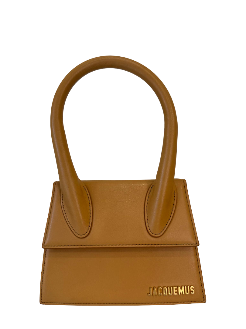 Jacquemus Le Chiquito Medium Golden Camel Leather Handbag