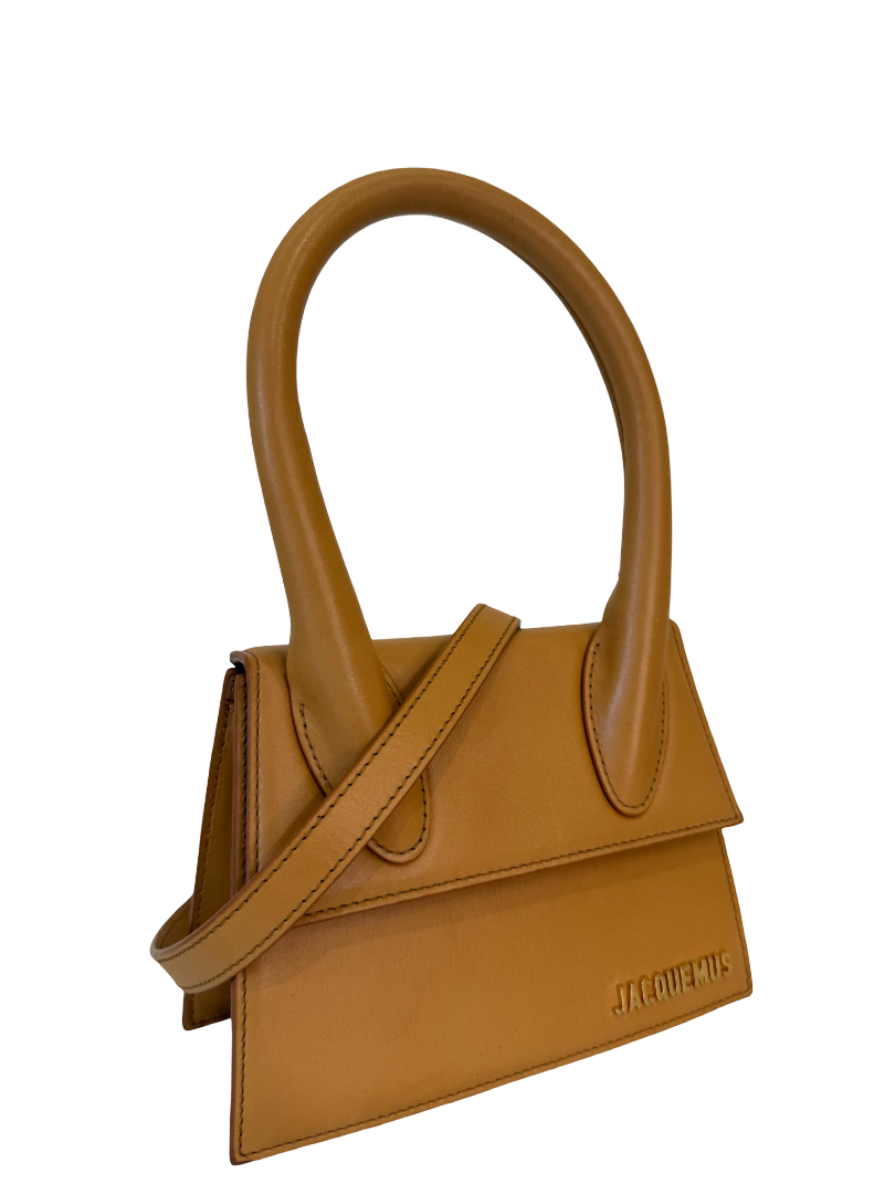 Jacquemus Le Chiquito Medium Golden Camel Leather Handbag