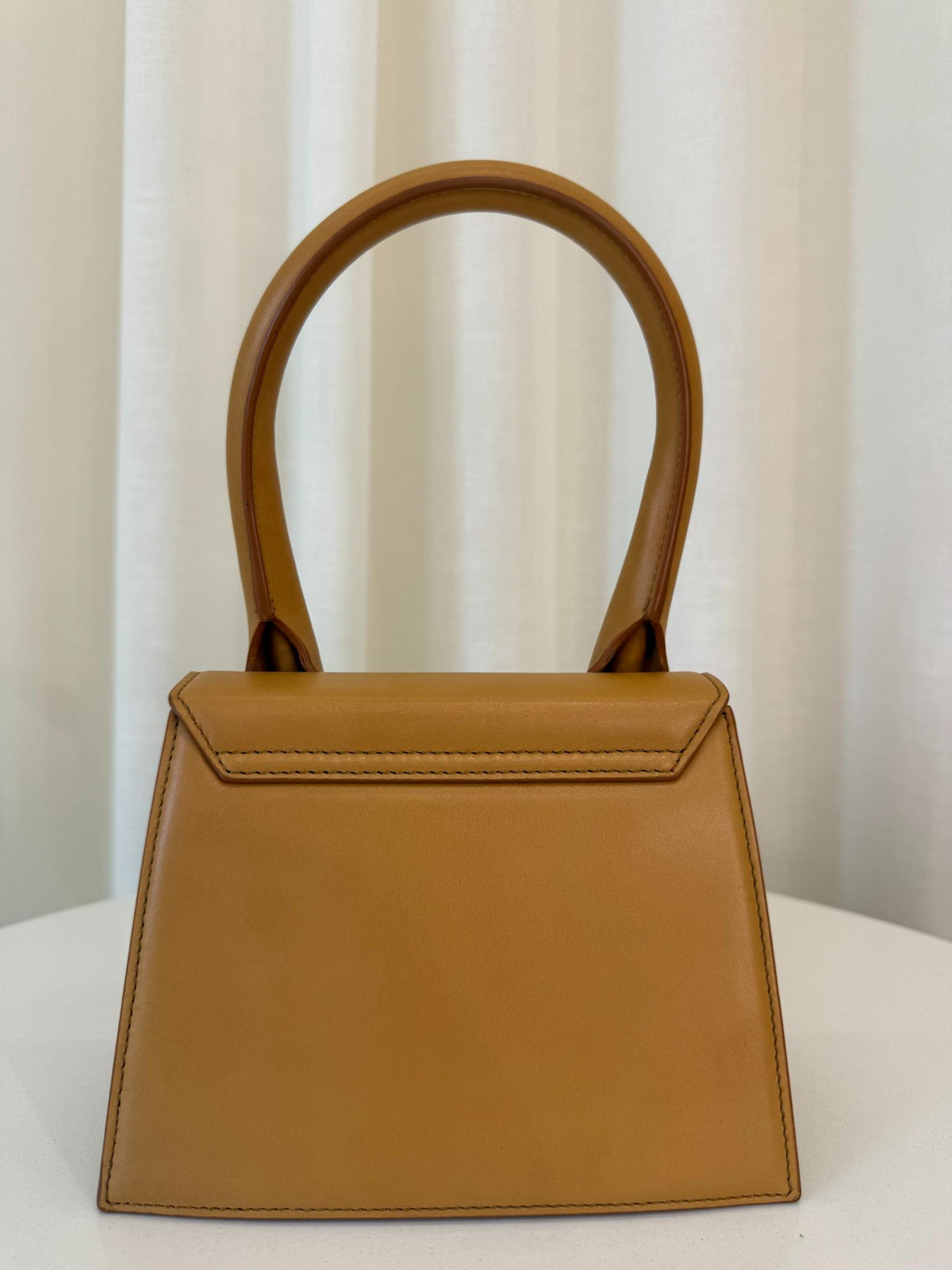 Jacquemus Le Chiquito Medium Golden Camel Leather Handbag