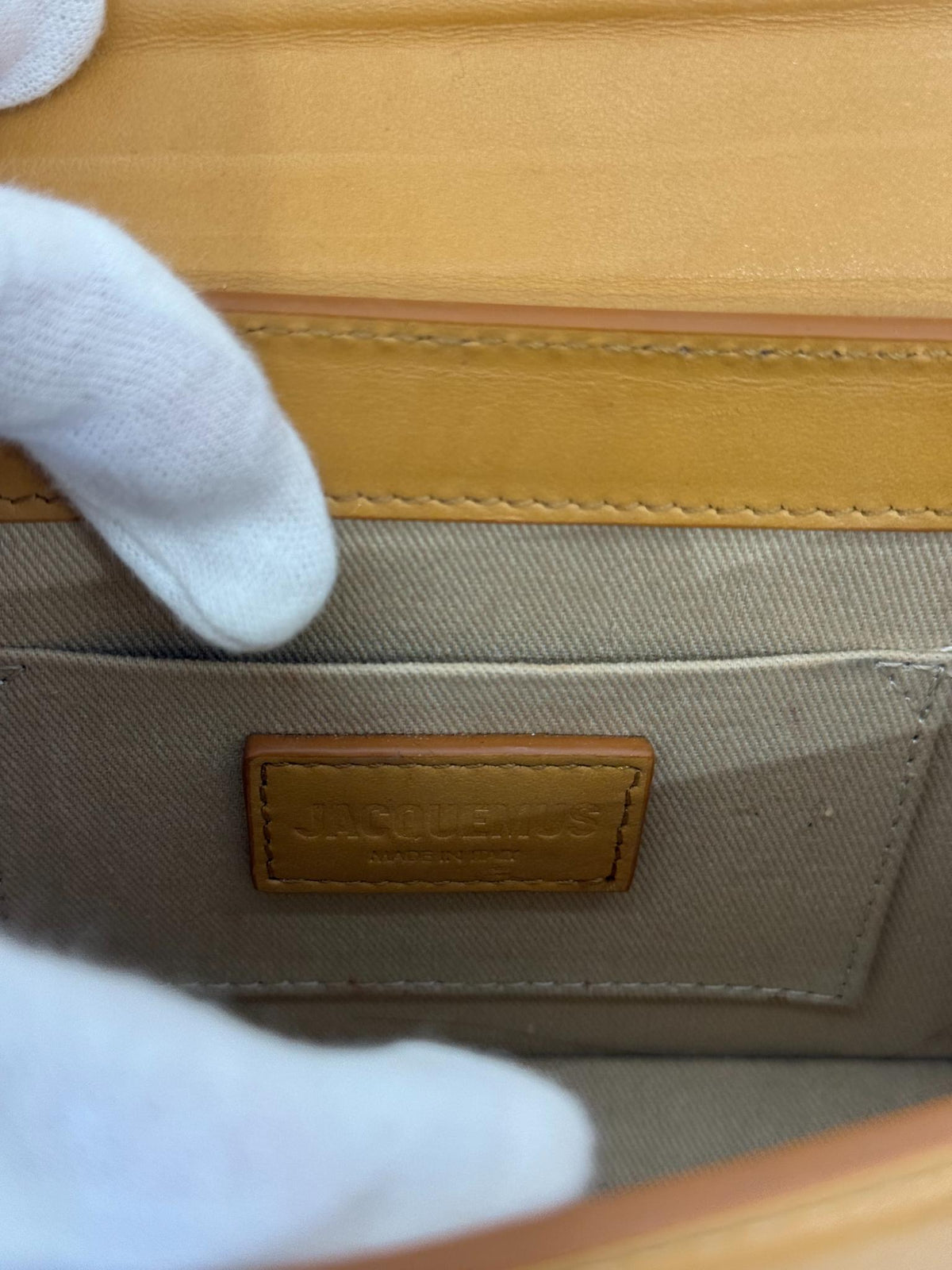 Jacquemus Le Chiquito Medium Golden Camel Leather Handbag