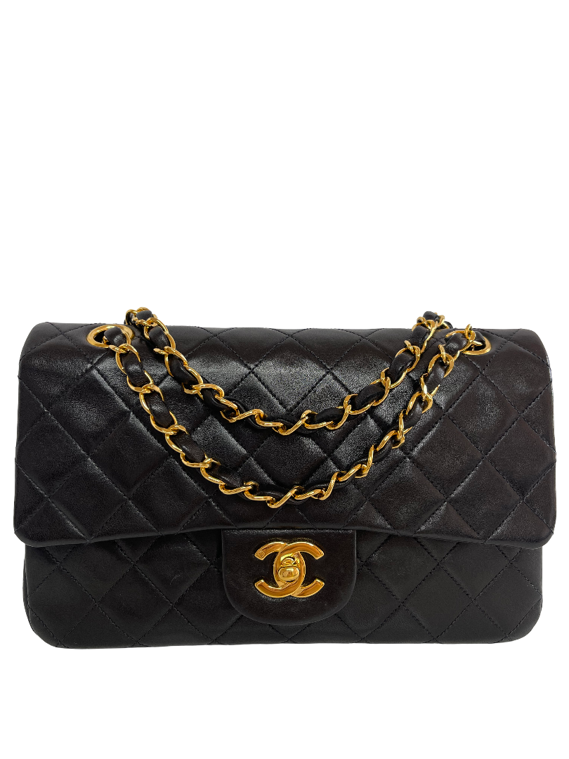 Chanel Classic Double Flap Small Black Lambskin Gold Hardware