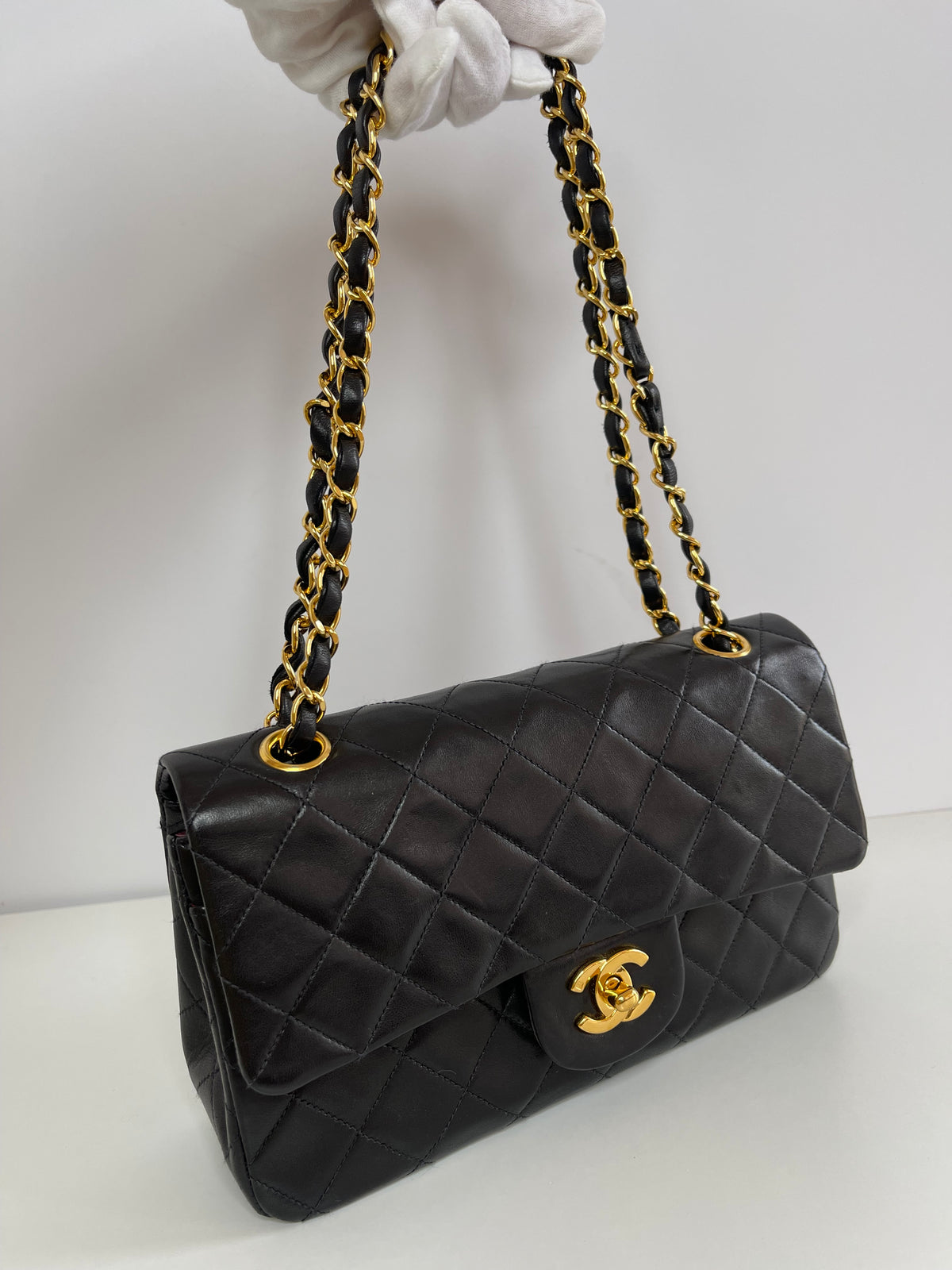 Chanel Classic Double Flap Small Black Lambskin Gold Hardware